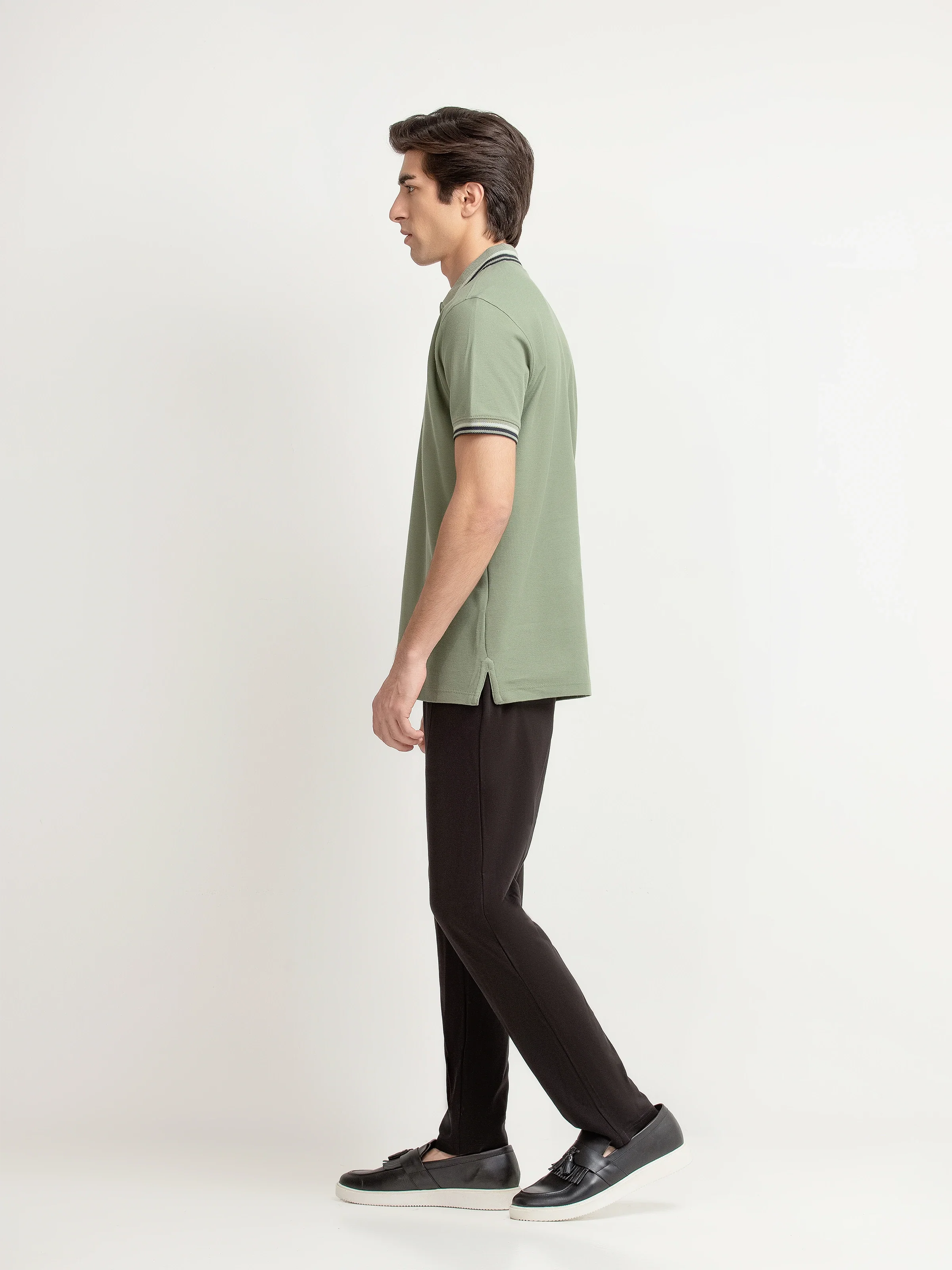 Men's Light Olive Polo Shirt - EMTPS6-033 - Image 4