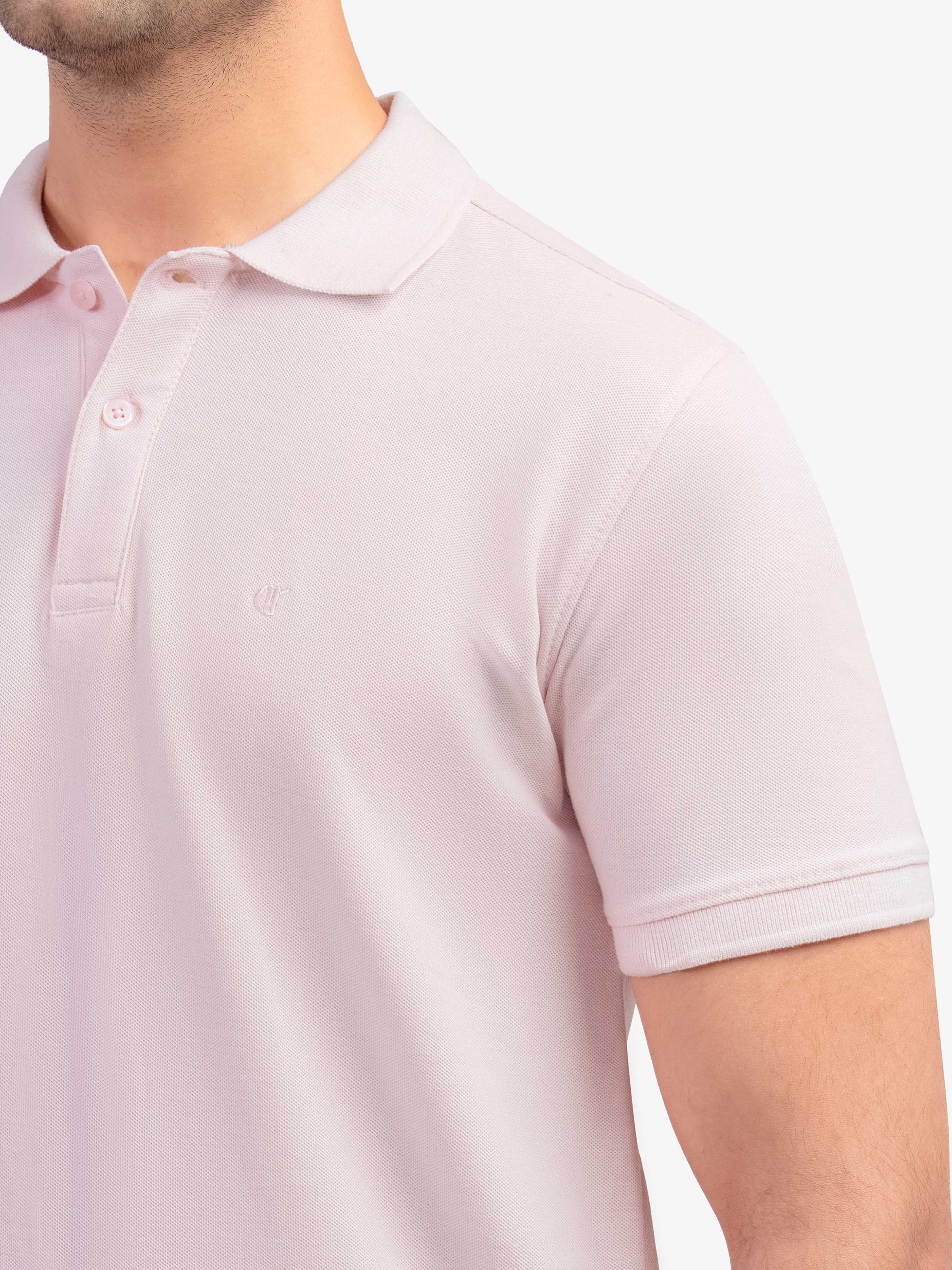 Men's Light Pink Polo Shirt - EMTPS5-051 - Image 3