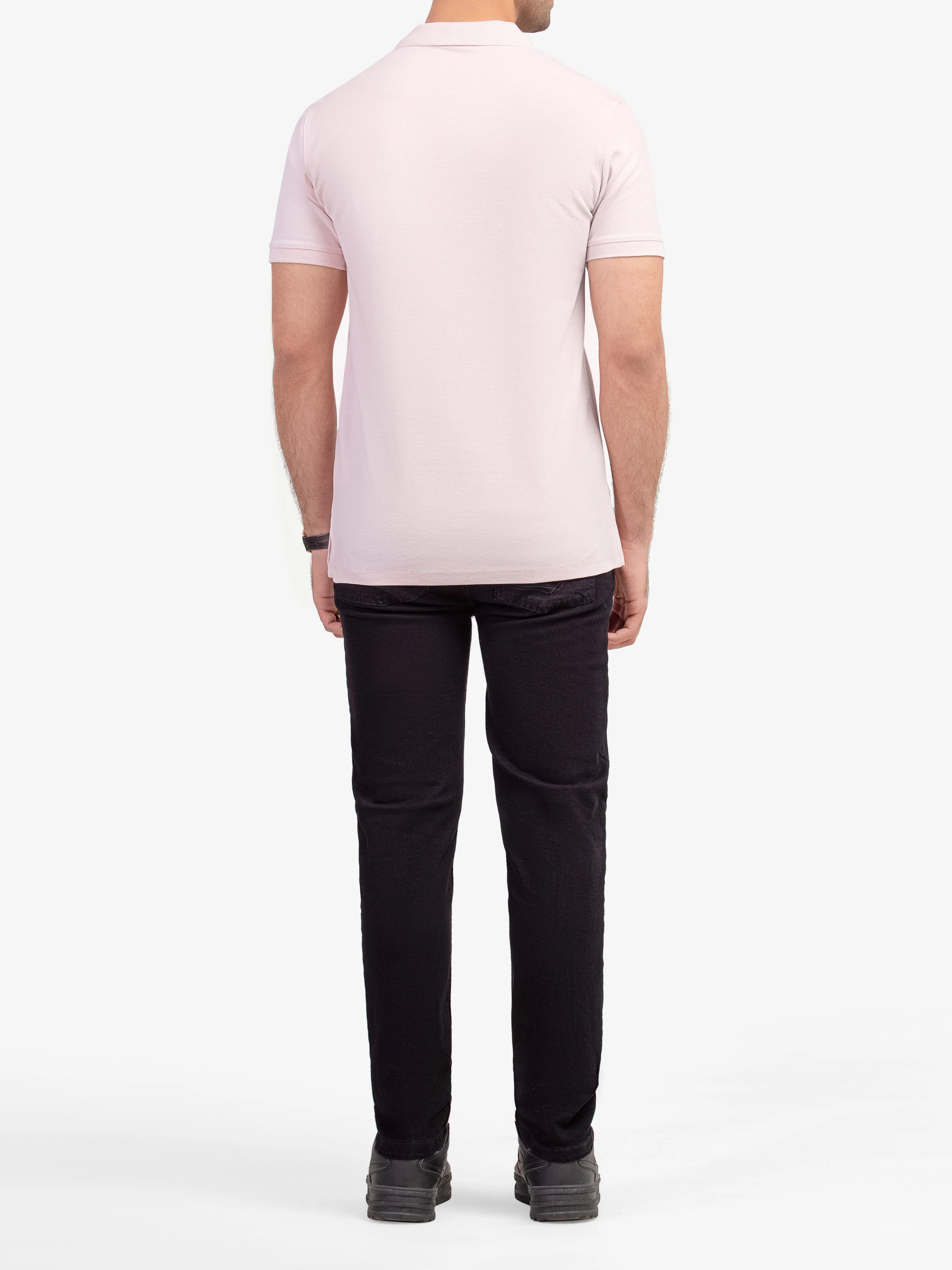 Men's Light Pink Polo Shirt - EMTPS5-051 - Image 5
