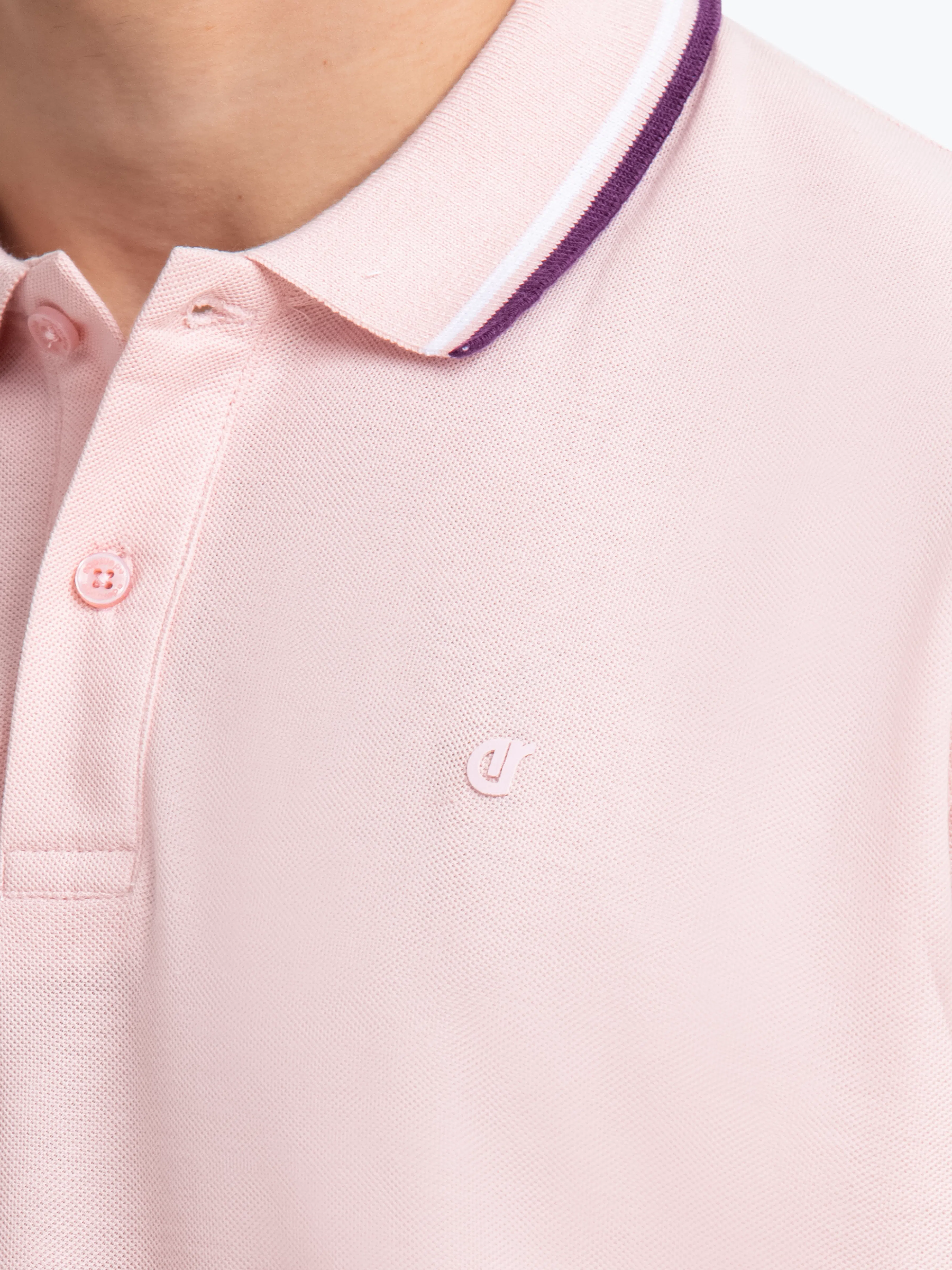 Men's Light Pink Polo Shirt - EMTPS5-060 - Image 3