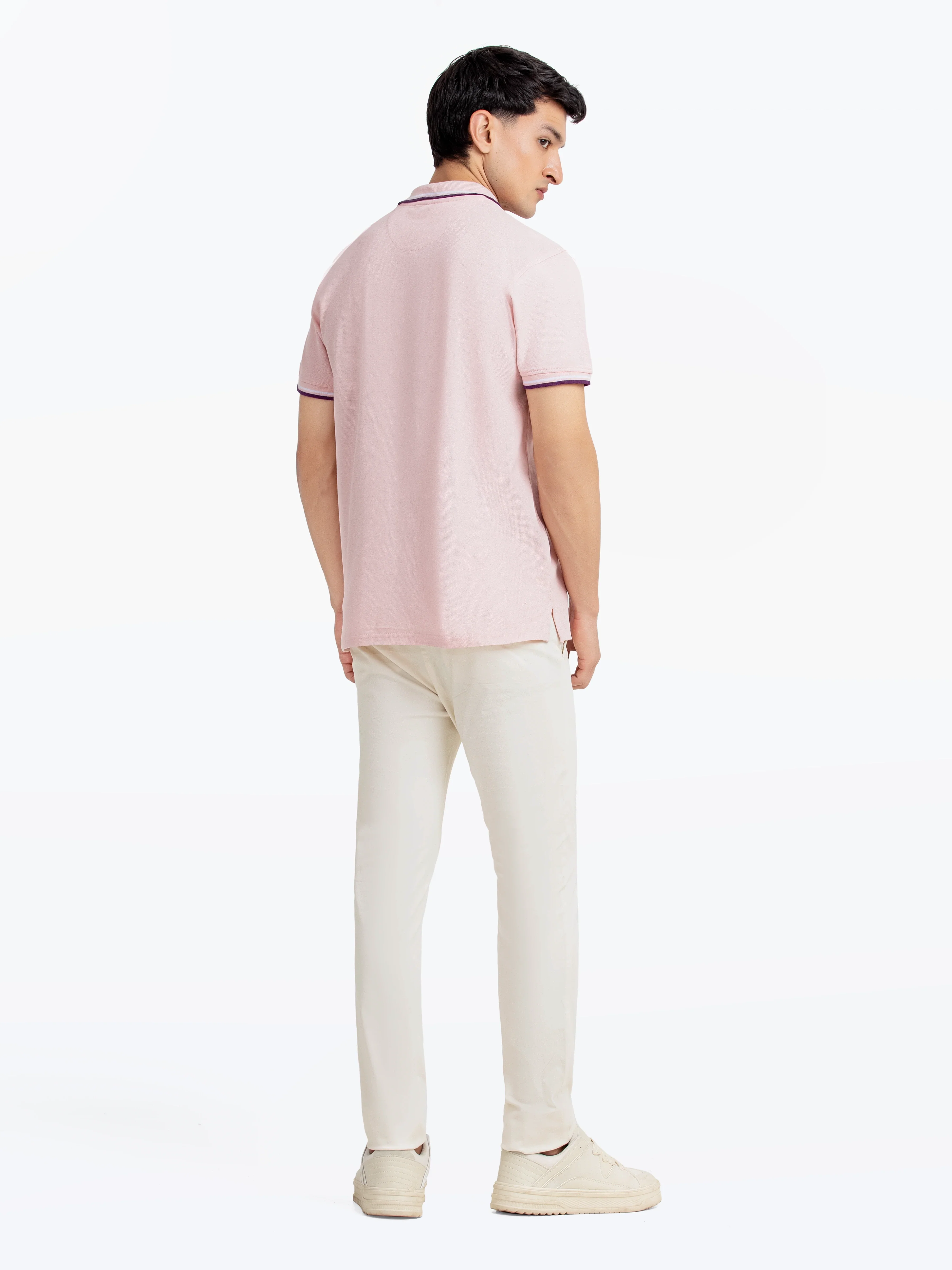 Men's Light Pink Polo Shirt - EMTPS5-060 - Image 5