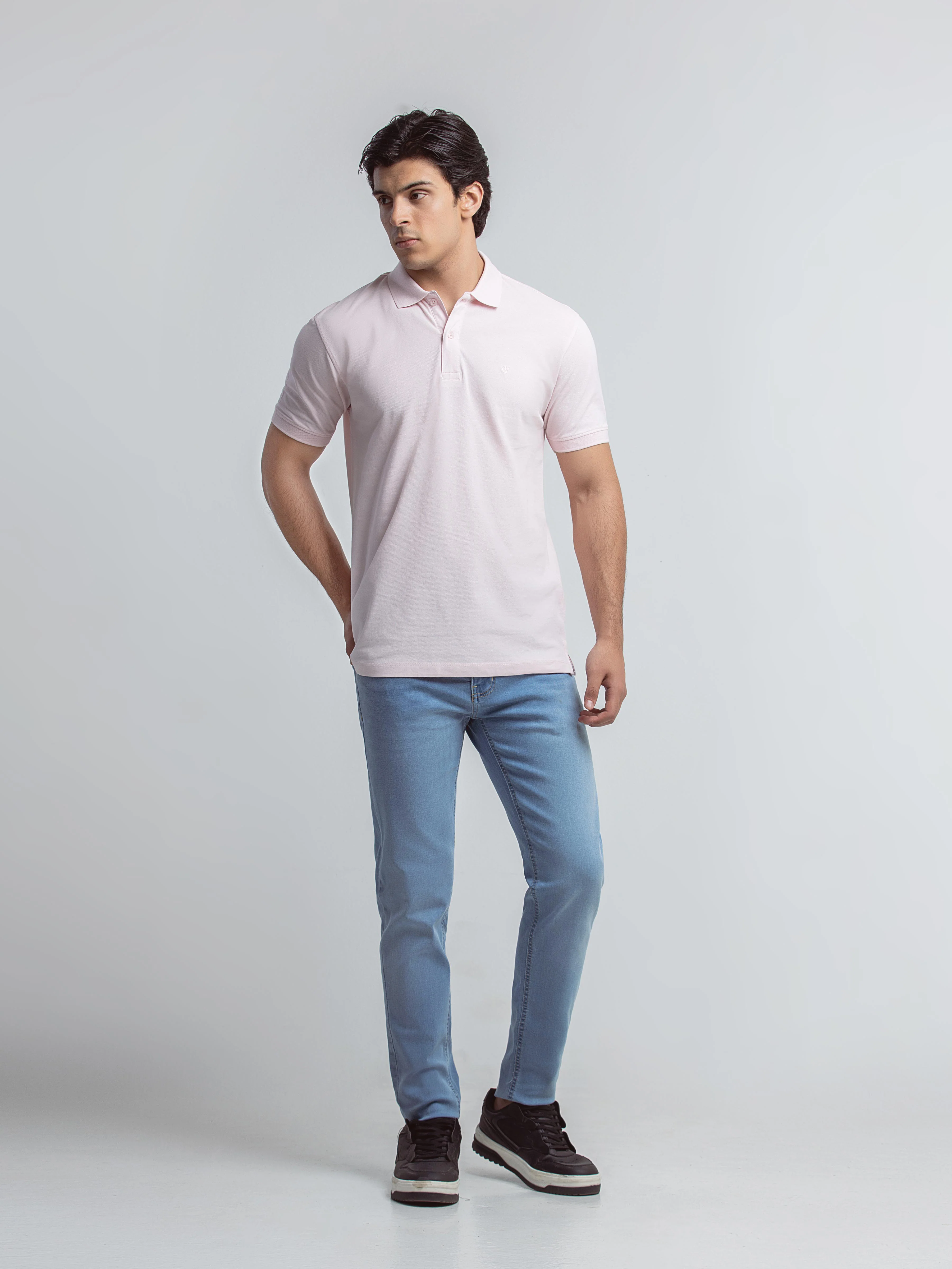 Men's Light Pink Polo Shirt - EMTPS6-006 - Image 2