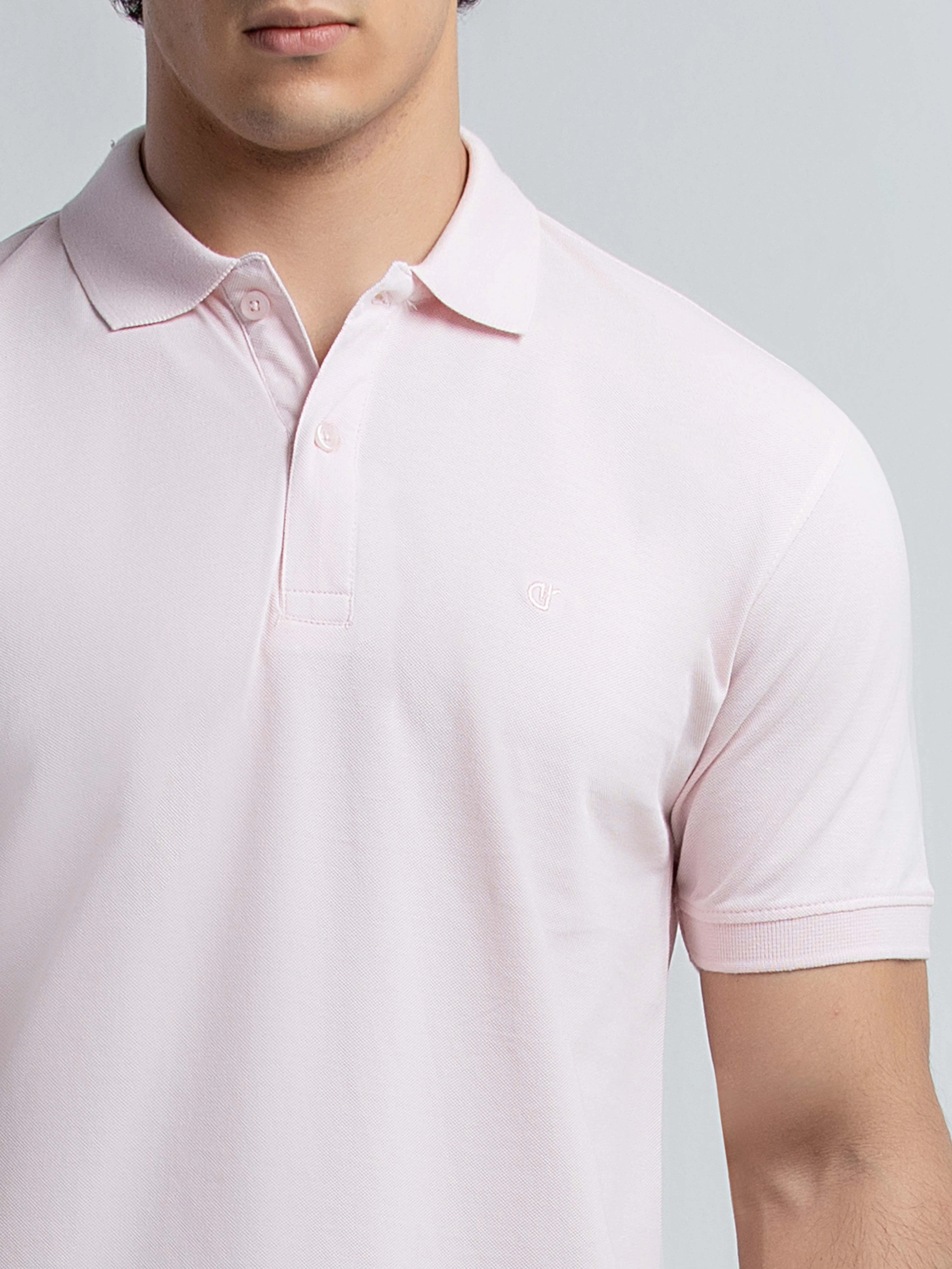 Men's Light Pink Polo Shirt - EMTPS6-006 - Image 3
