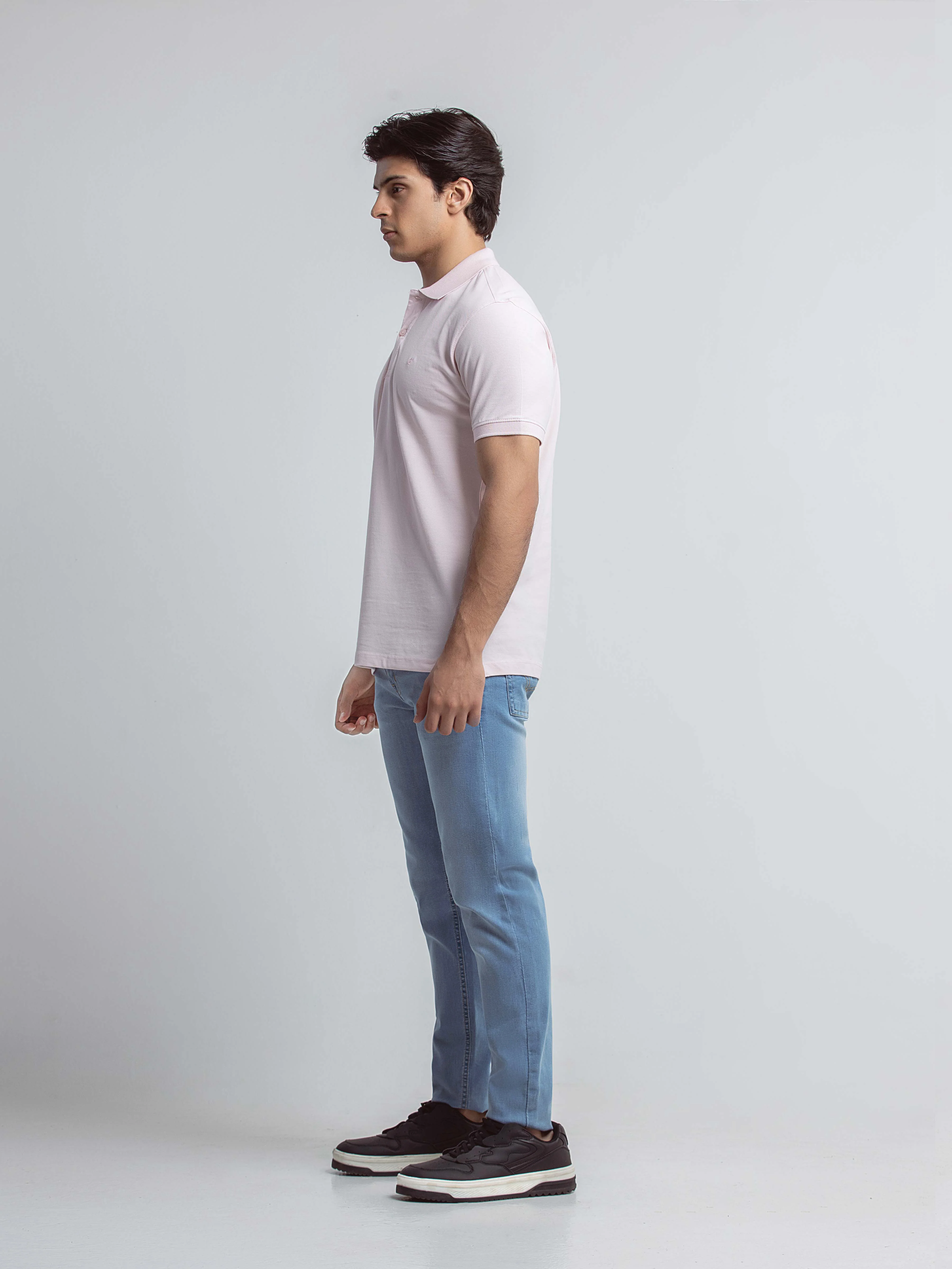 Men's Light Pink Polo Shirt - EMTPS6-006 - Image 4