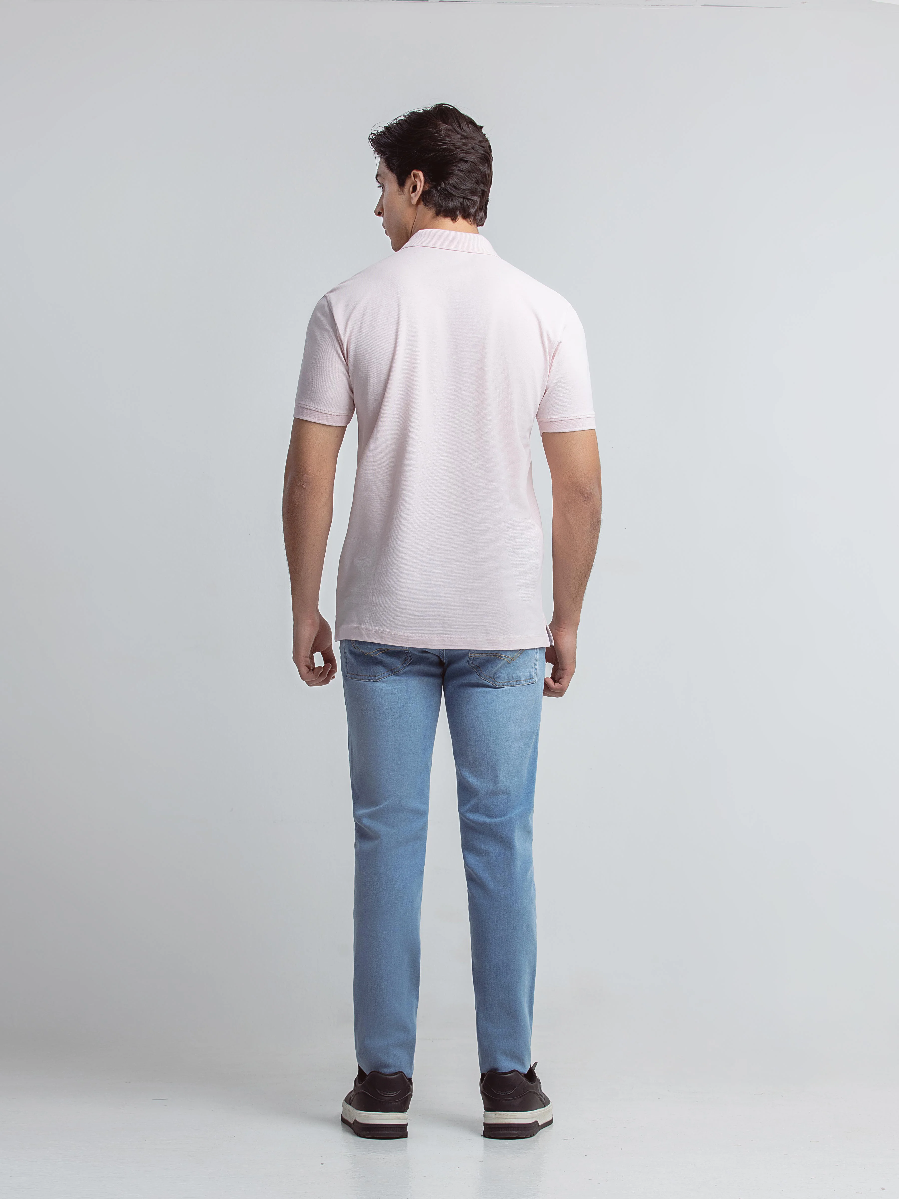 Men's Light Pink Polo Shirt - EMTPS6-006 - Image 5