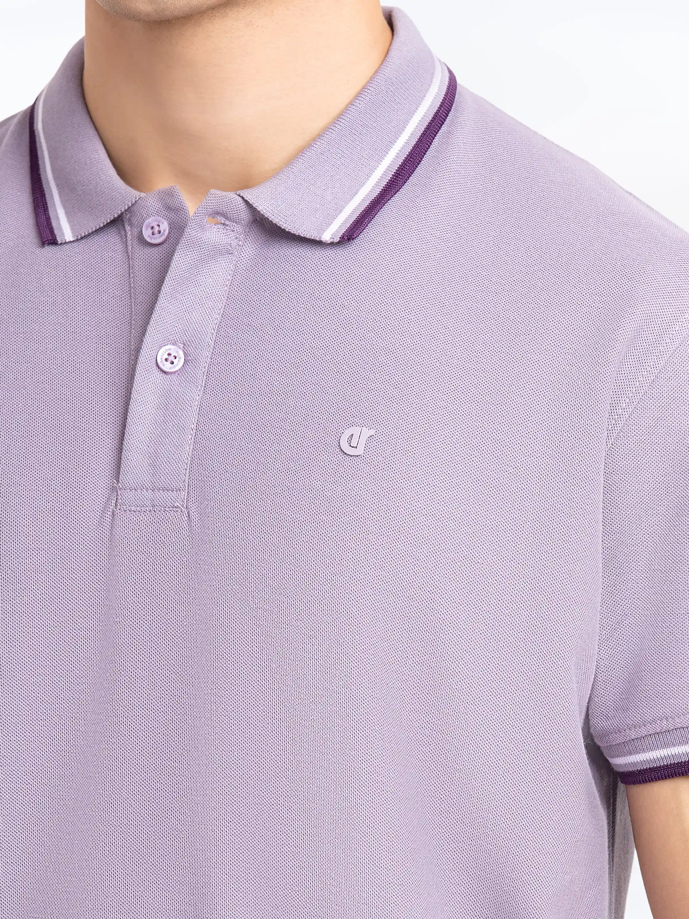 Men's Light Plum Polo Shirt - EMTPS5-059 - Image 3