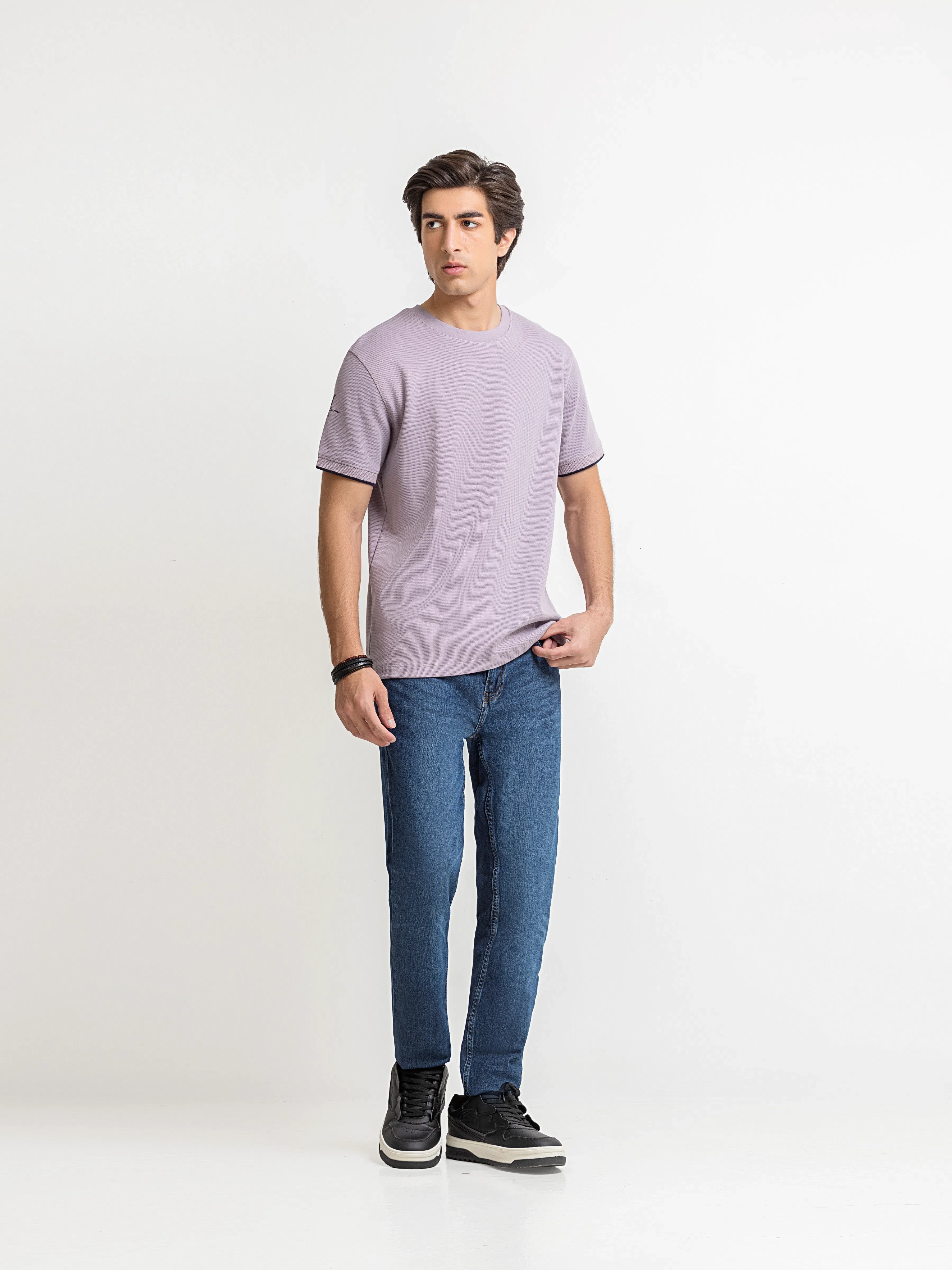 Men's Light Purple Graphic Tee - EMTGT6-005 - Image 2