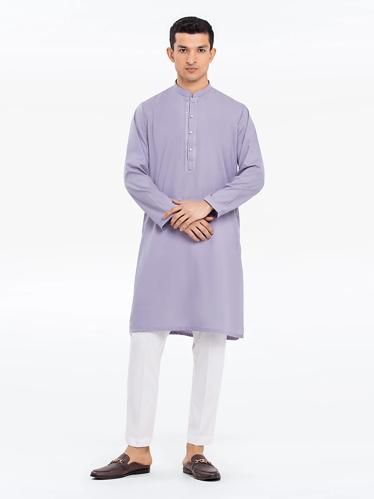 Men's Light Purple Kurta - EMTK24S-41113