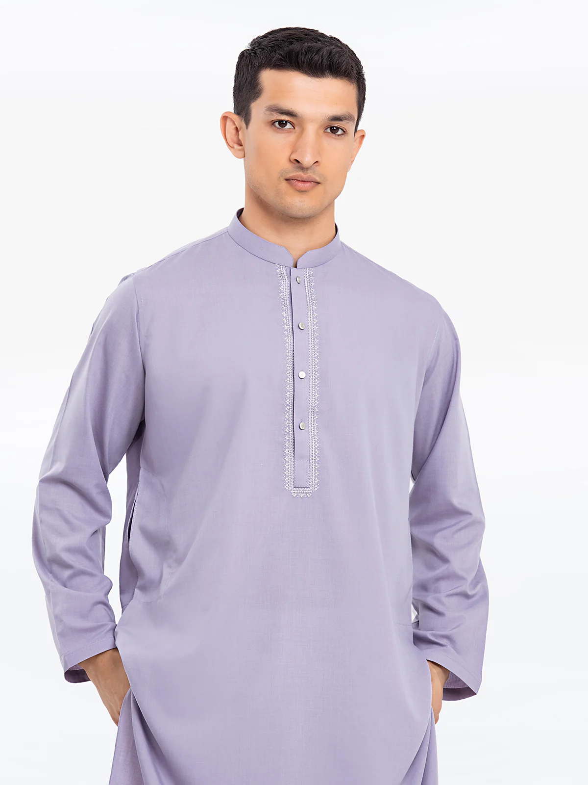 Men's Light Purple Kurta - EMTK24S-41113 - Image 2