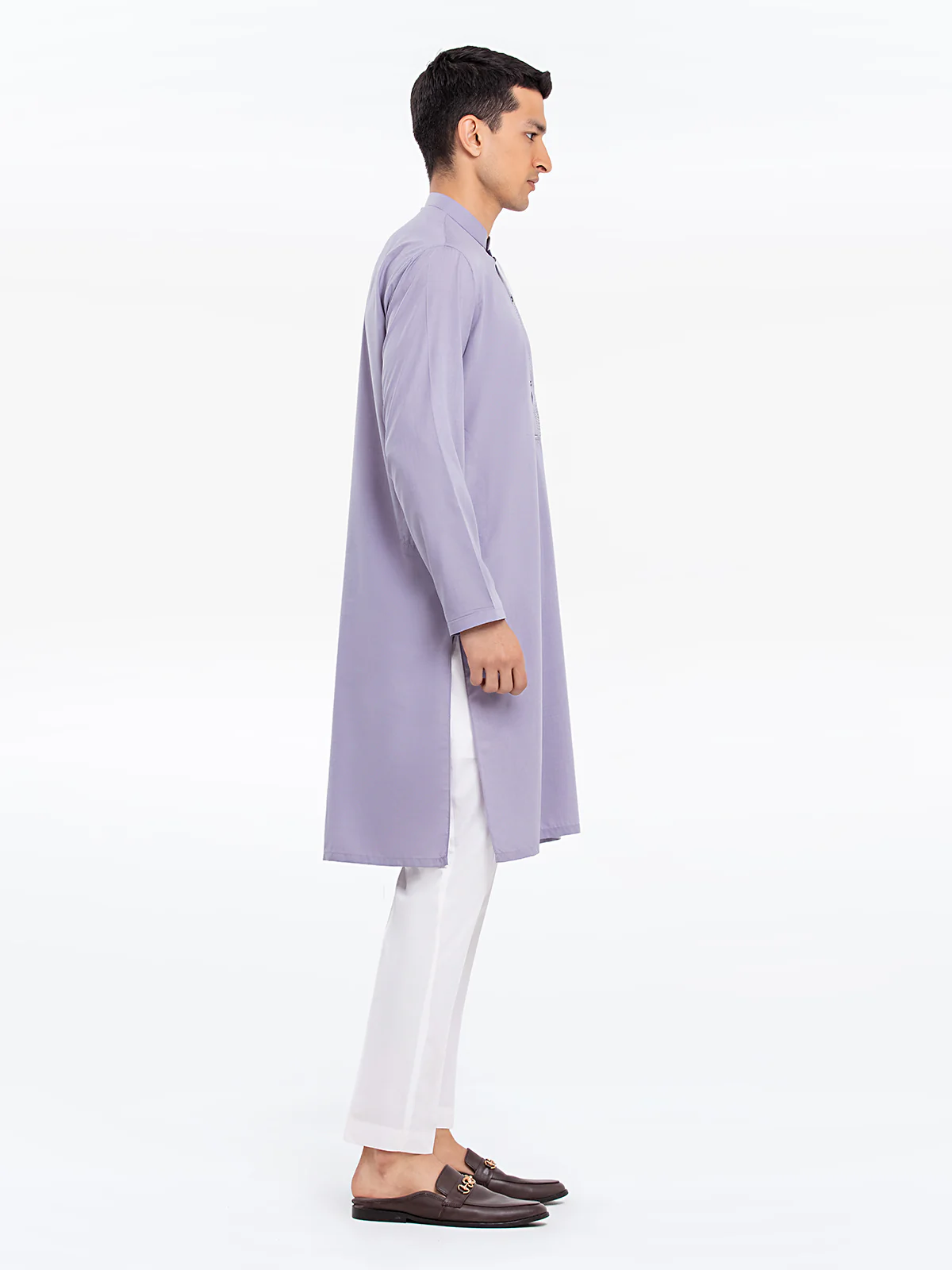 Men's Light Purple Kurta - EMTK24S-41113 - Image 3