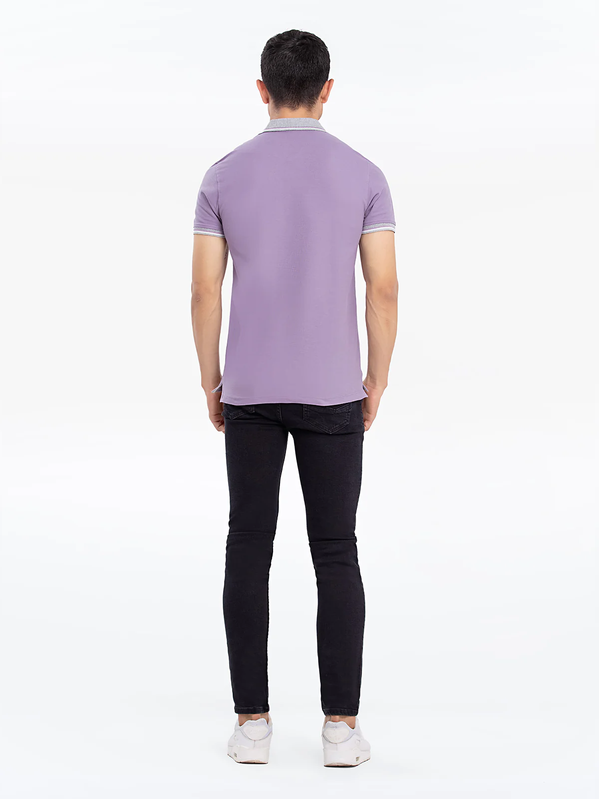 Men's Light Purple Polo Shirt - EMTPS24-013 - Image 4