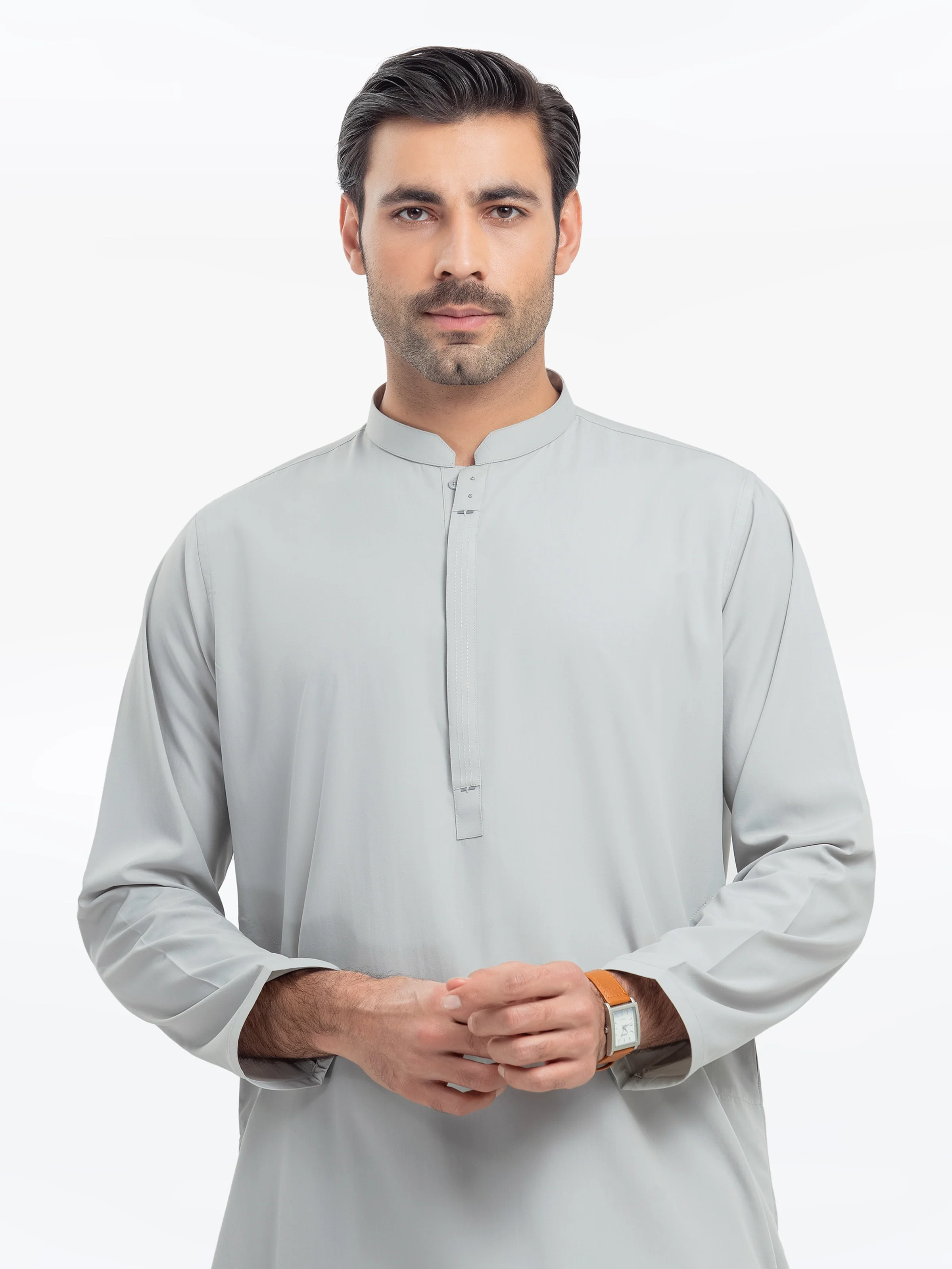 Men's Light Sage Shalwar Kameez - EMTKS25-41153 - Image 2