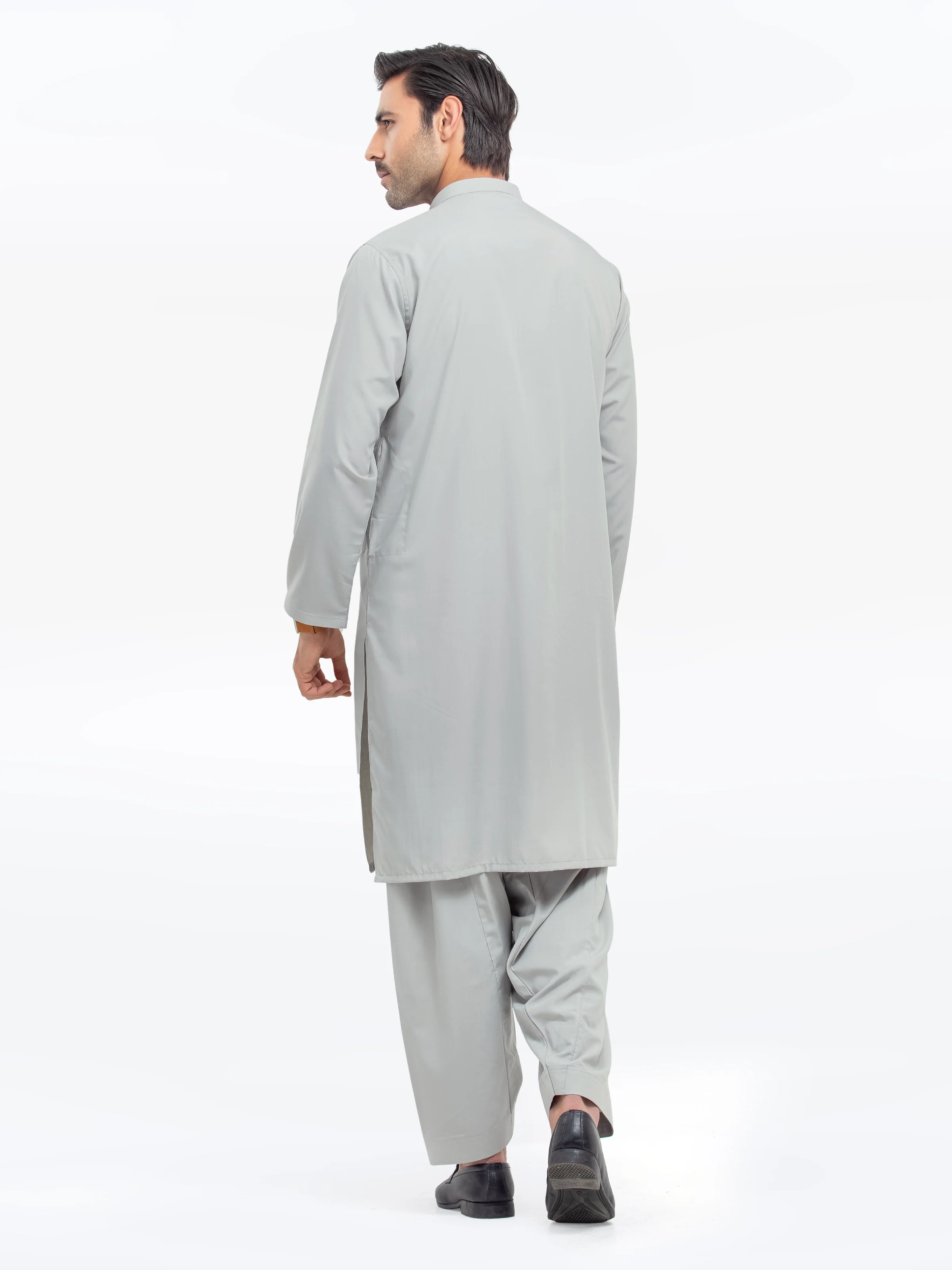 Men's Light Sage Shalwar Kameez - EMTKS25-41153 - Image 5