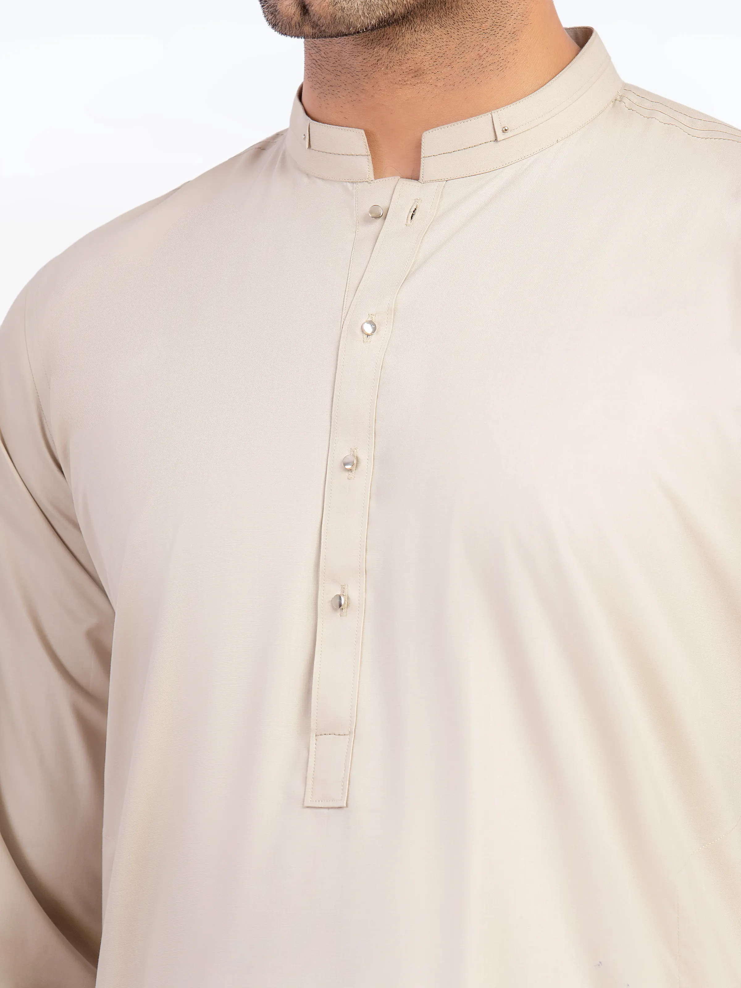 Men's Light Sage Shalwar Kameez - EMTKST5-99569 - Image 3