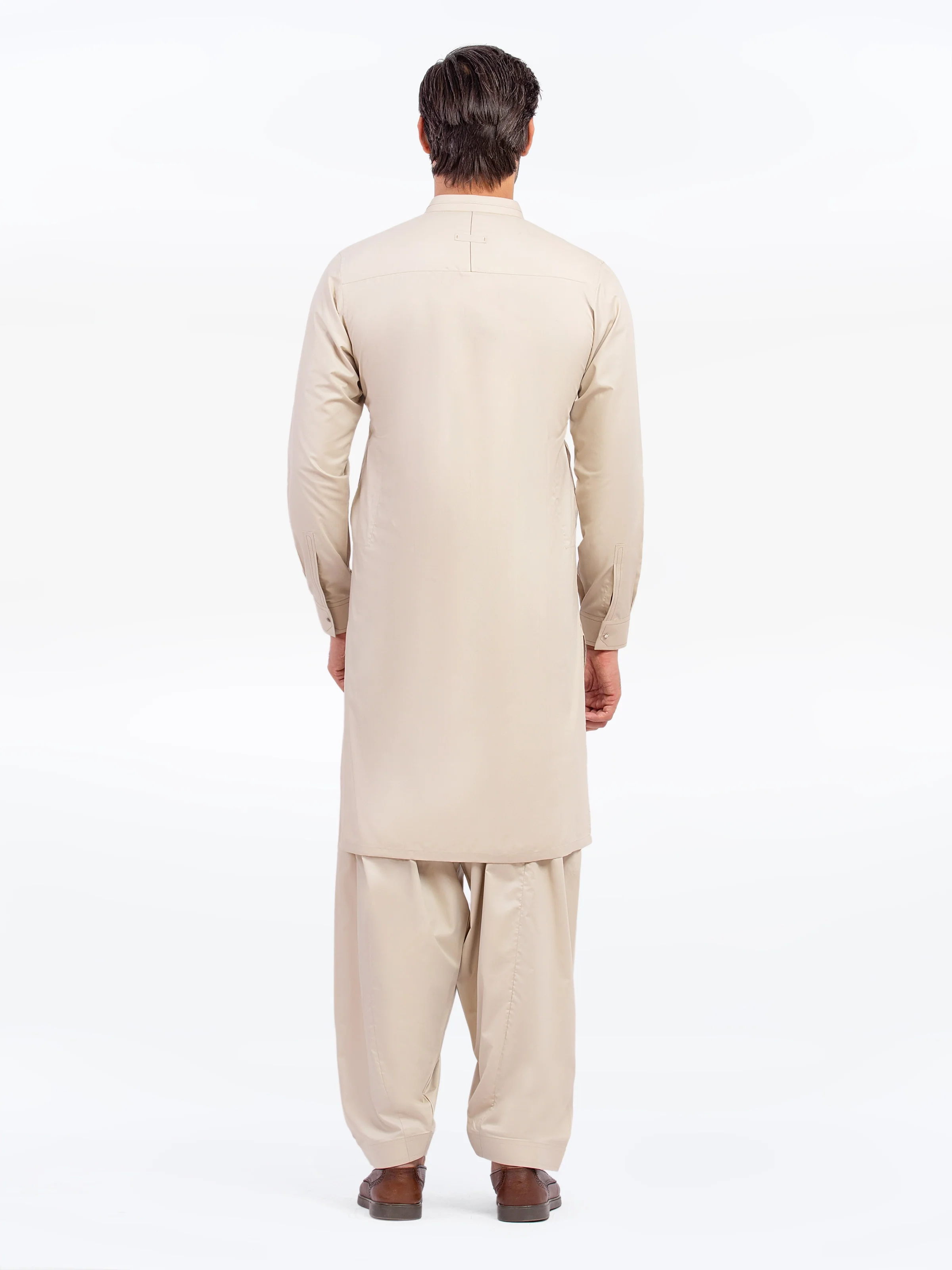Men's Light Sage Shalwar Kameez - EMTKST5-99569 - Image 5