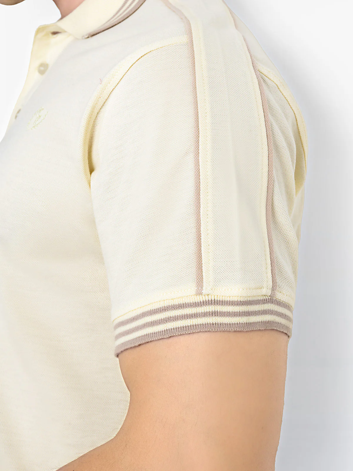 Men's Light Yellow Polo Shirt - EMTPS24-051 - Image 4