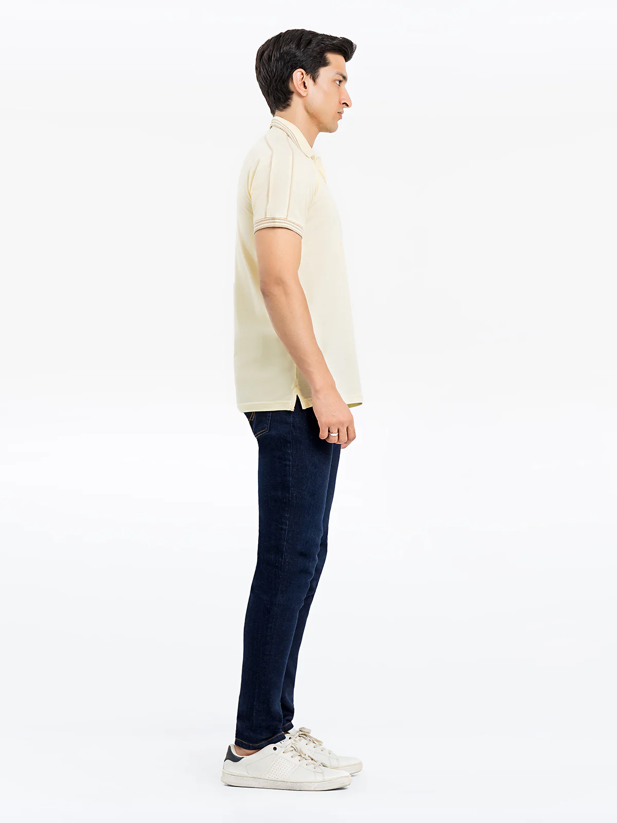 Men's Light Yellow Polo Shirt - EMTPS24-051 - Image 5