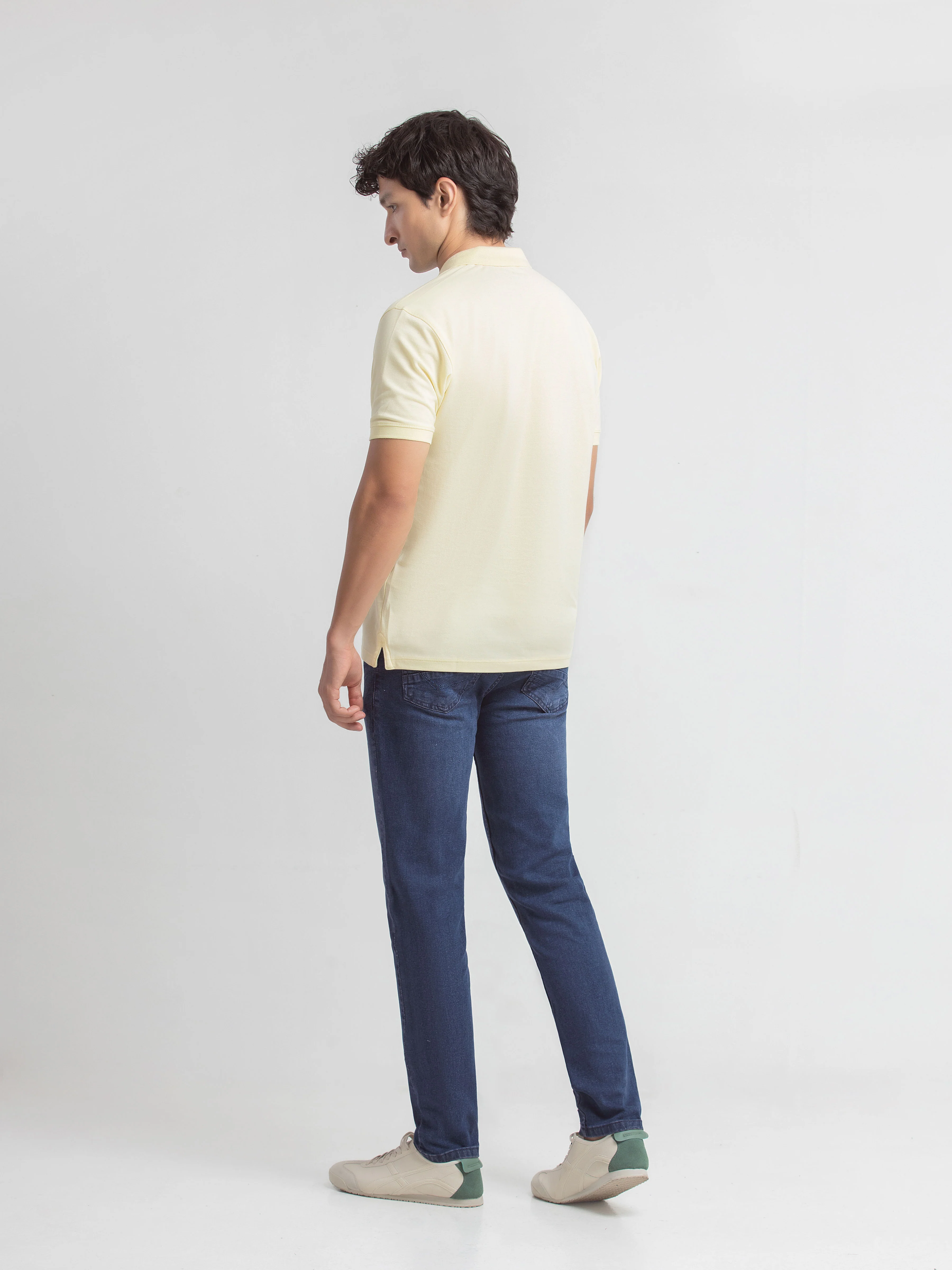 Men's Light Yellow Polo Shirt - EMTPS6-008 - Image 5