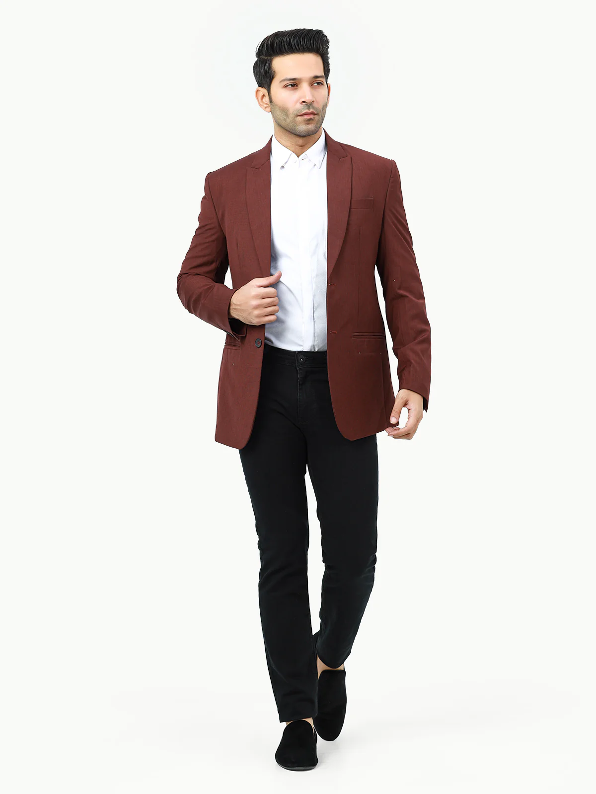 Men's Maroon Blazer - EMTB22-6809 - Image 2