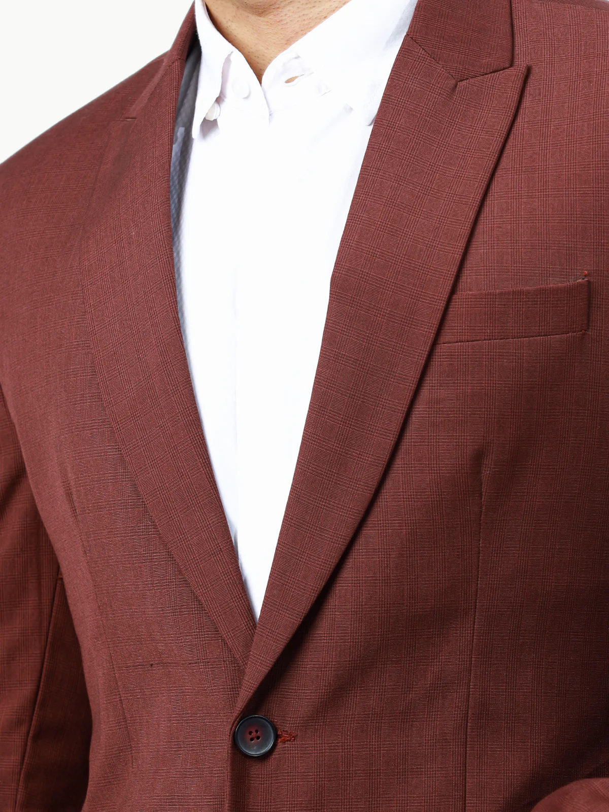 Men's Maroon Blazer - EMTB22-6809 - Image 3