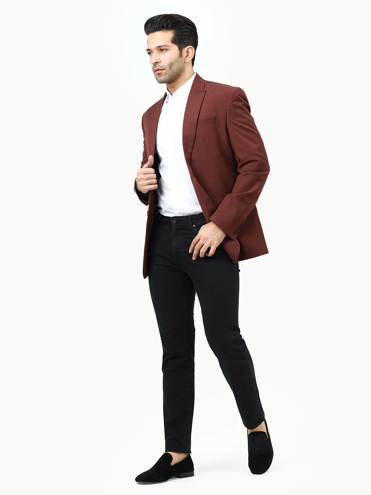 Men's Maroon Blazer - EMTB22-6809 - Image 4