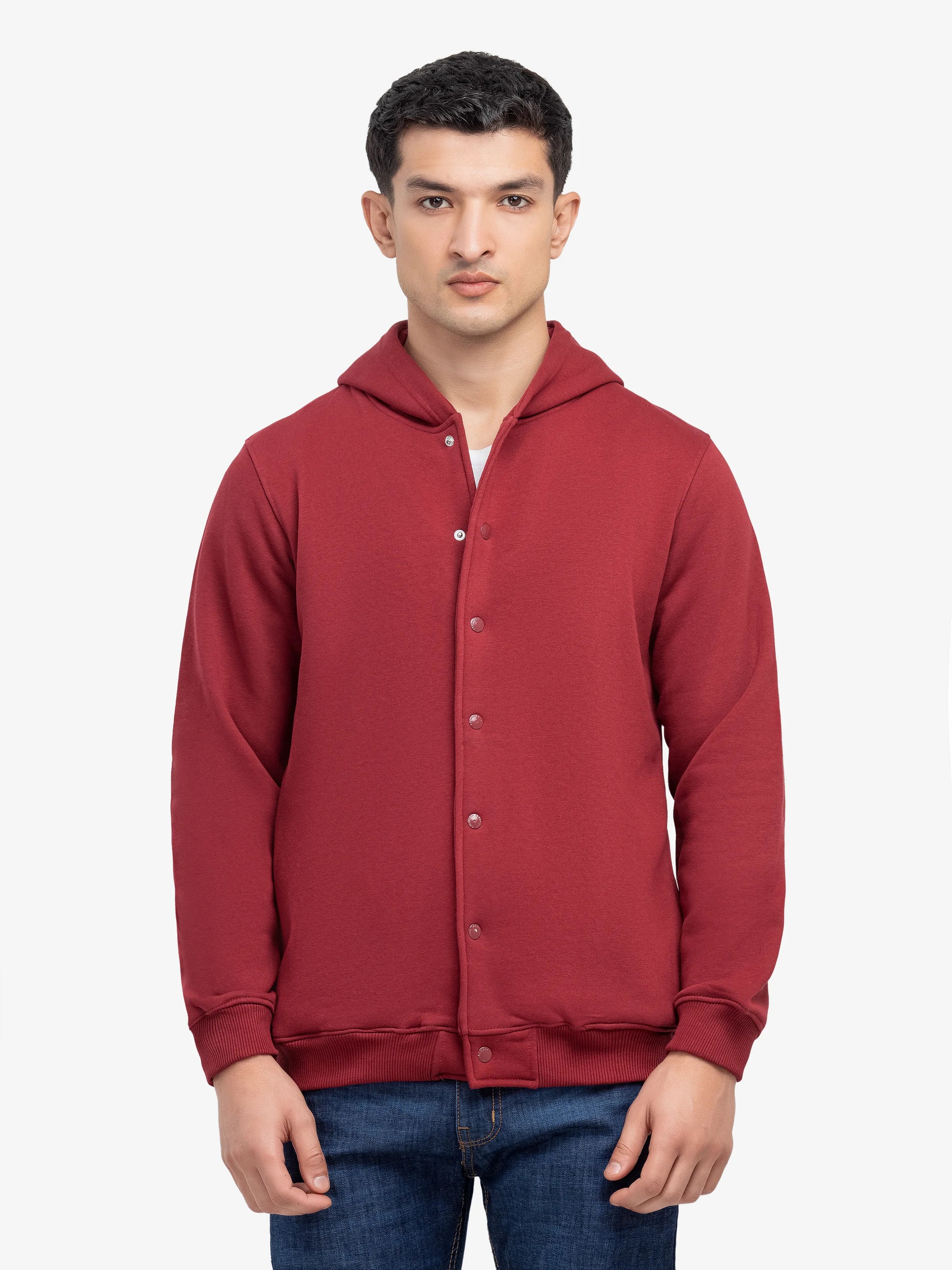Men's Maroon Hoodie - EMTH24-006 - Image 2
