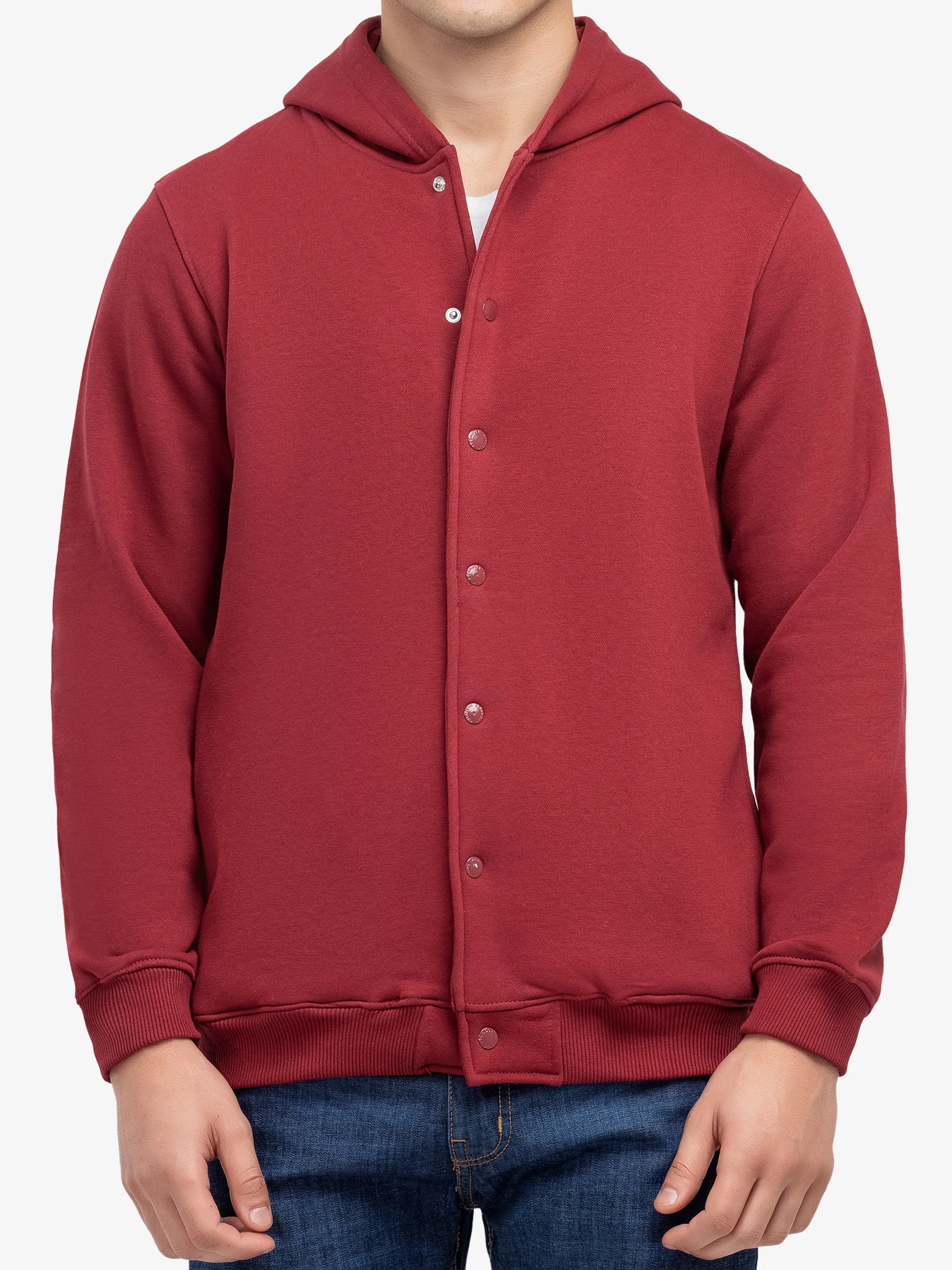 Men's Maroon Hoodie - EMTH24-006 - Image 3