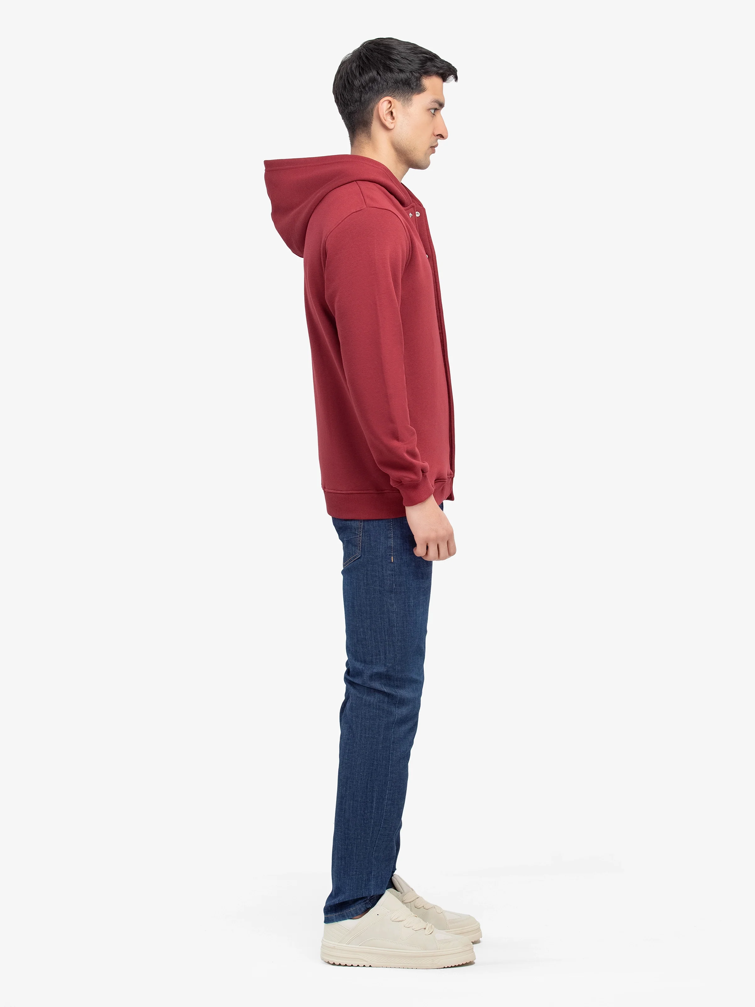 Men's Maroon Hoodie - EMTH24-006 - Image 4