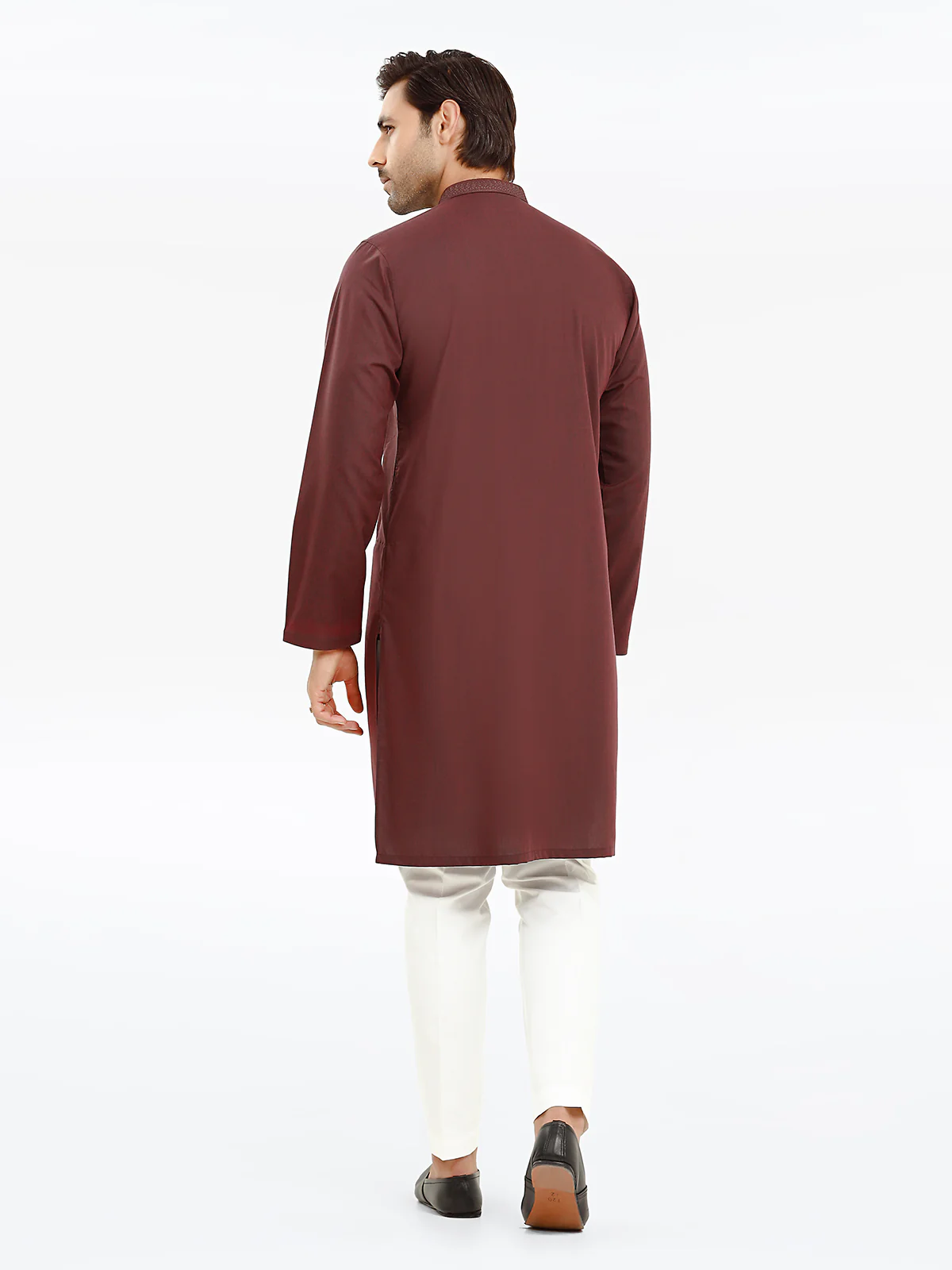 Men's Maroon Kurta - EMTK24S-41121 - Image 6