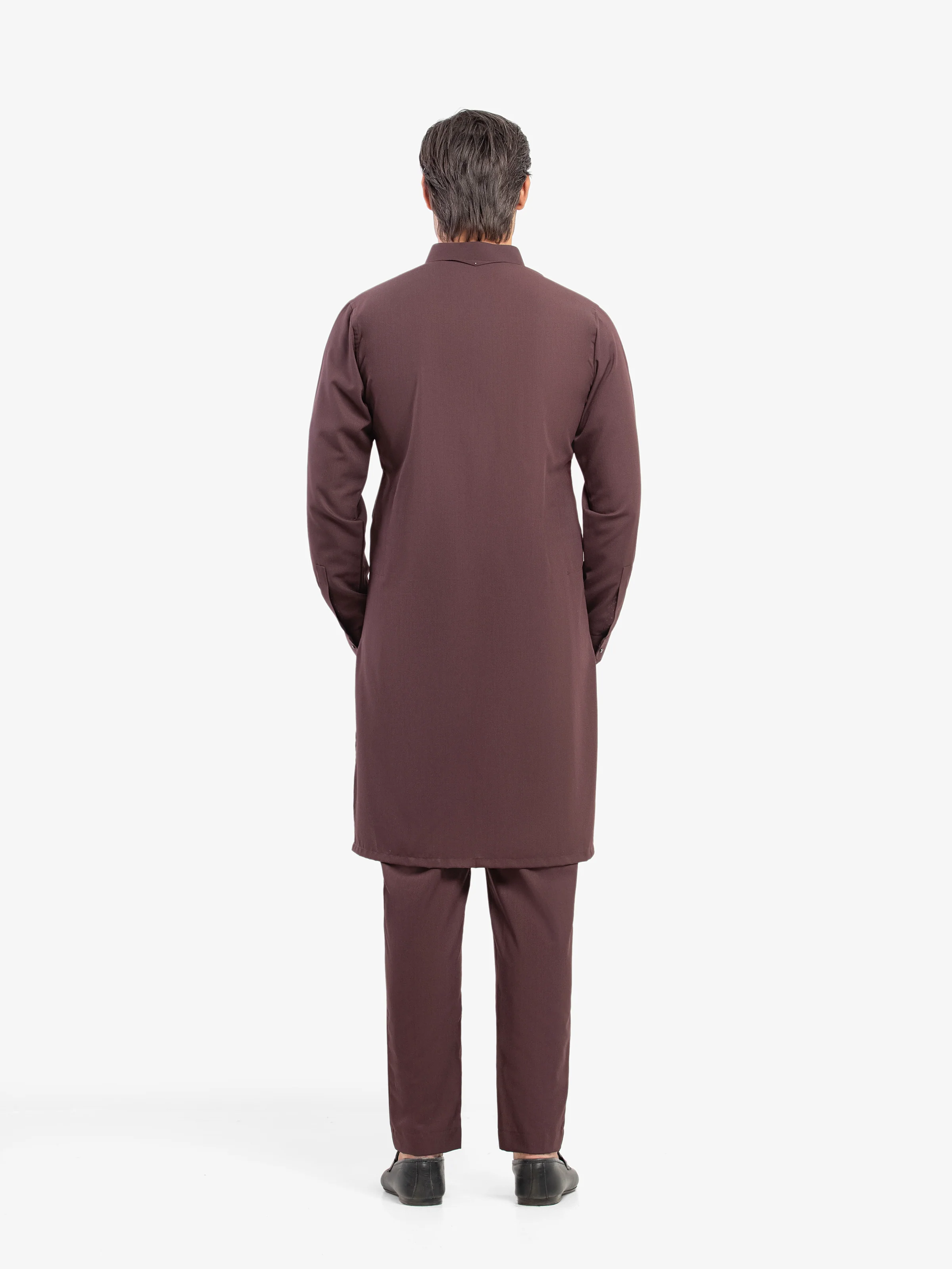 Men's Maroon Kurta Pajama - EMTKPT5-079 - Image 5