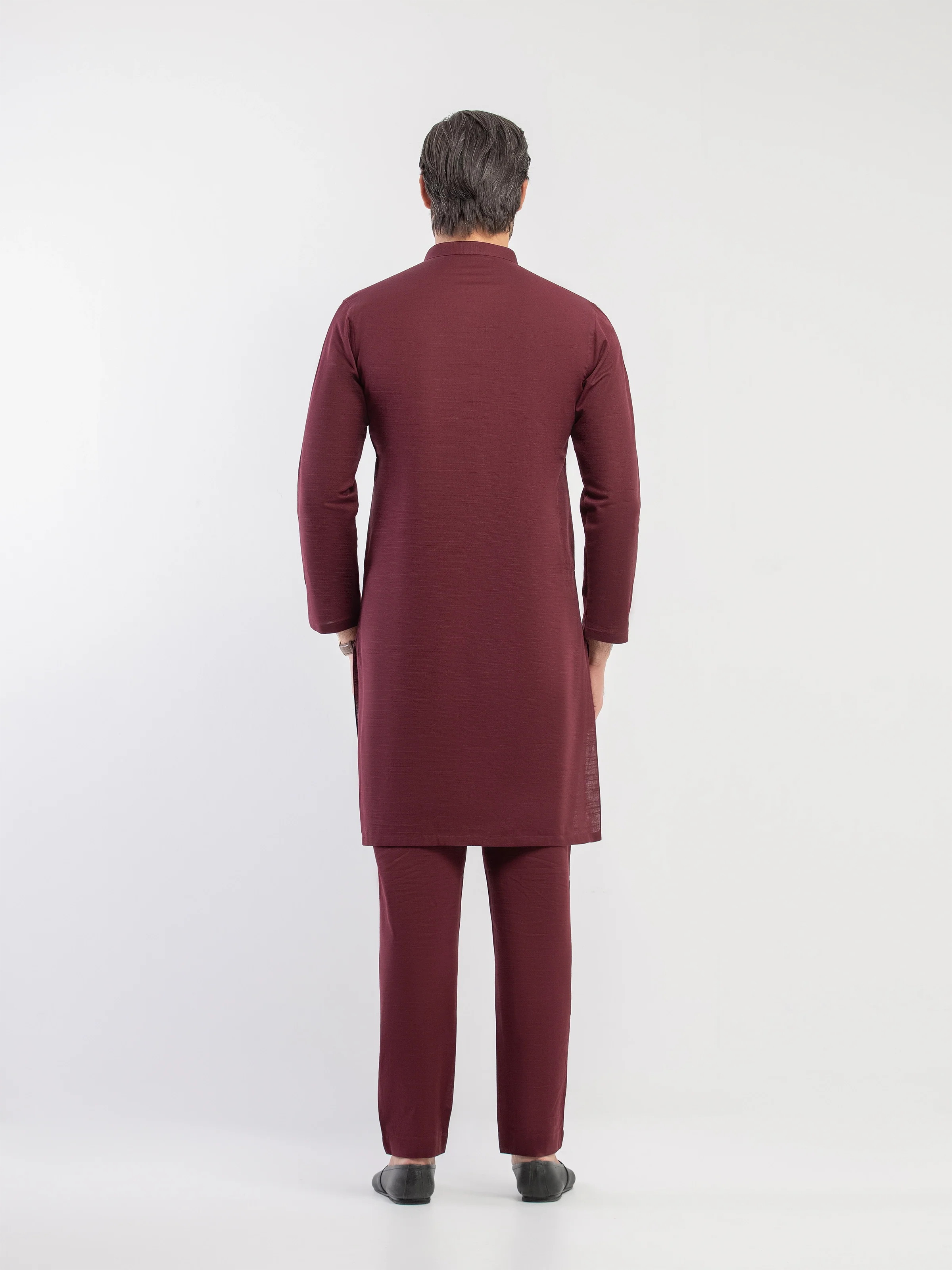 Men's Maroon Kurta Pajama - EMTKPT5-091 - Image 5
