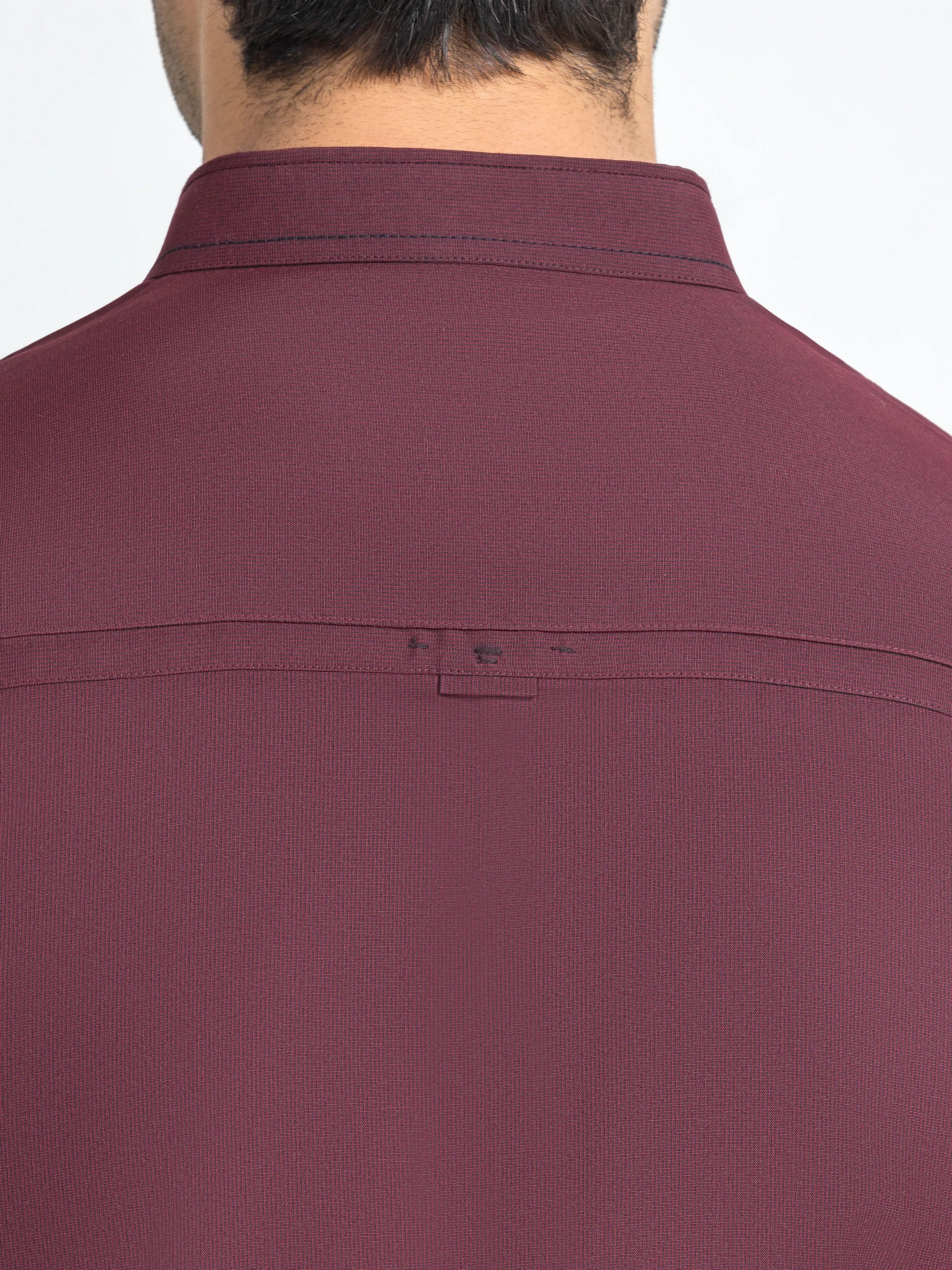 Men's Maroon Kurta Shalwar - EMTKS6-41251 - Image 4