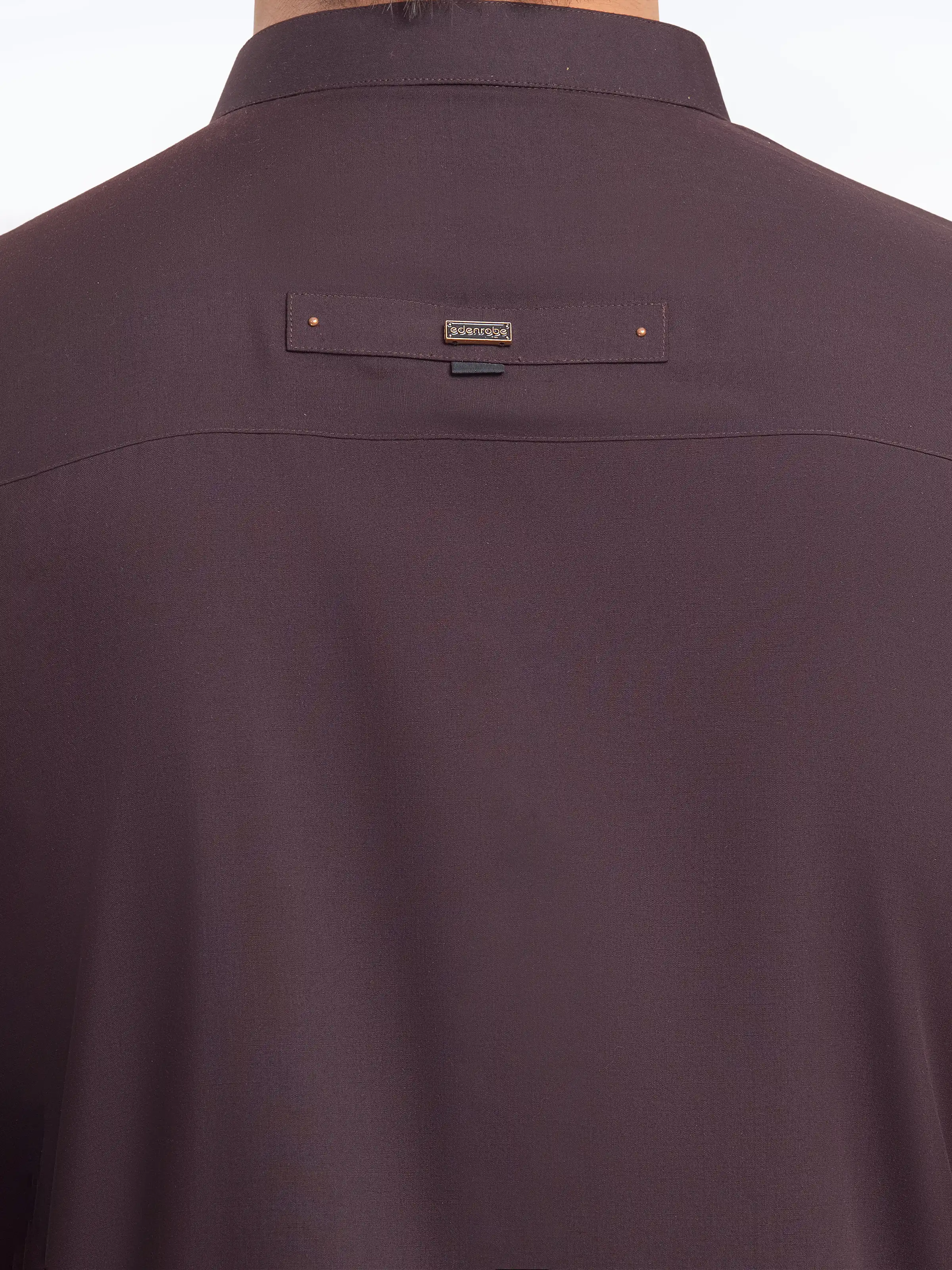 Men's Maroon Shalwar Kameez - EMTKST5-99524 - Image 4