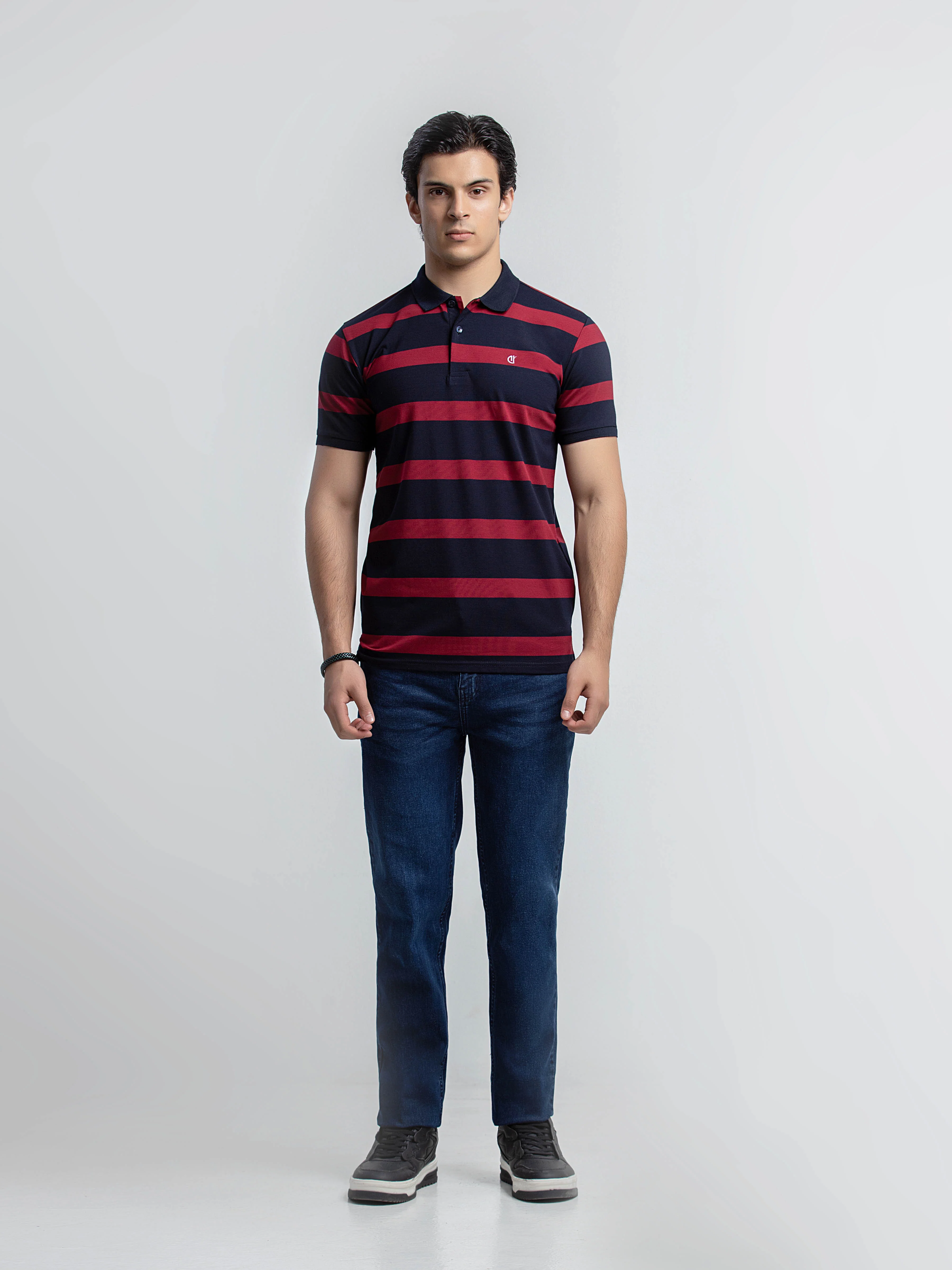 Men's Maroon & Navy Polo Shirt - EMTPS6-052 - Image 2