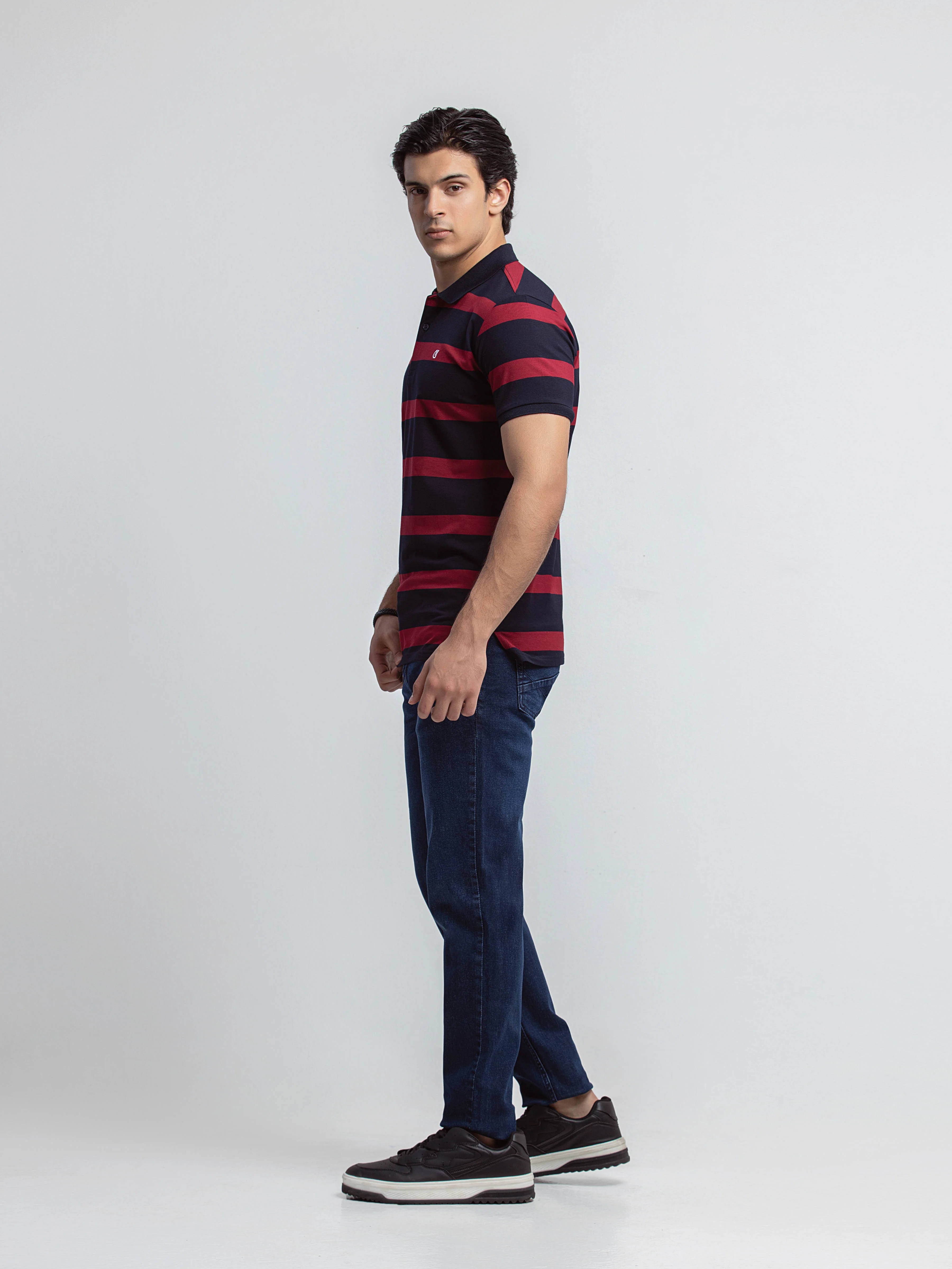 Men's Maroon & Navy Polo Shirt - EMTPS6-052 - Image 4