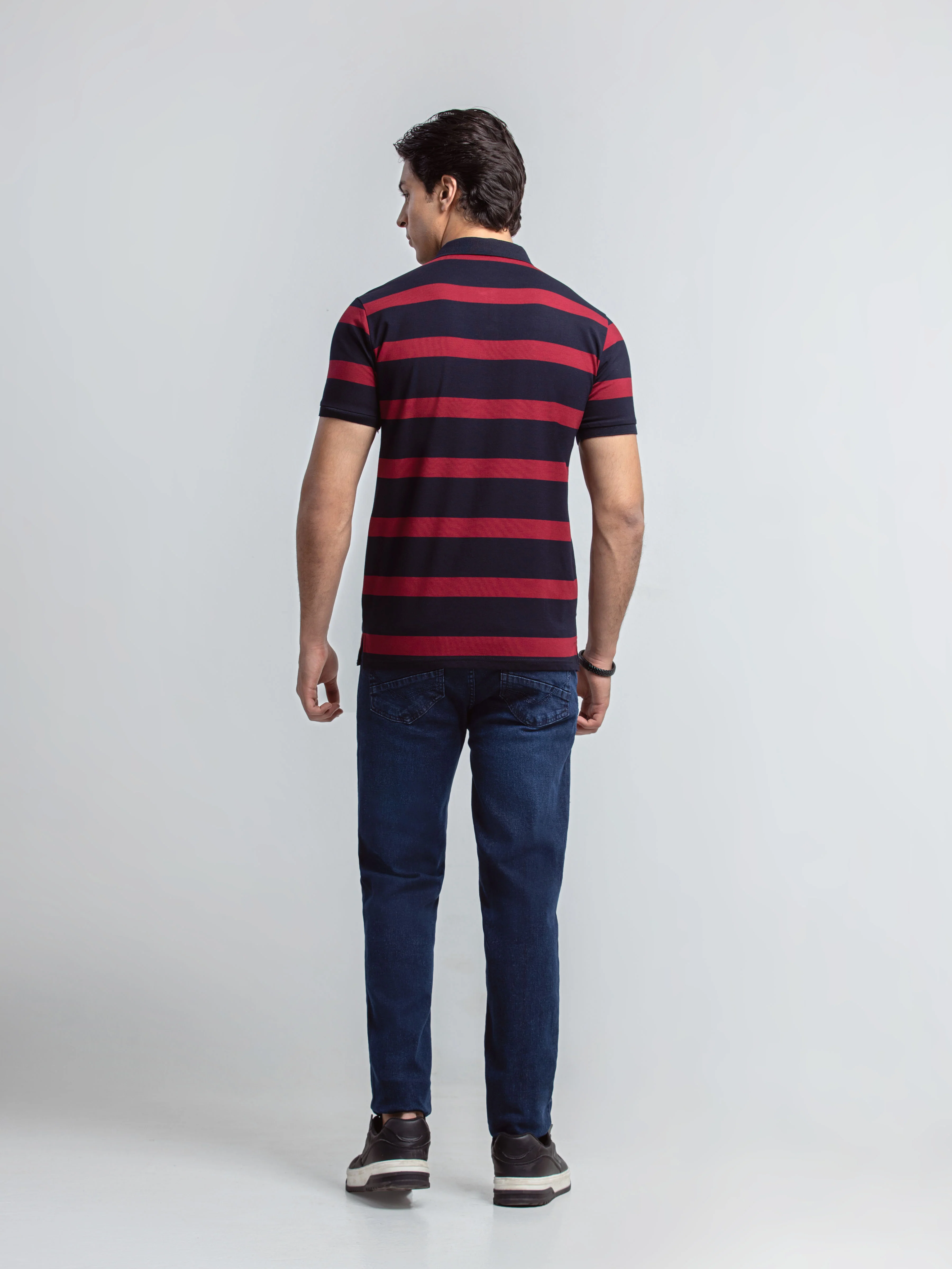 Men's Maroon & Navy Polo Shirt - EMTPS6-052 - Image 5