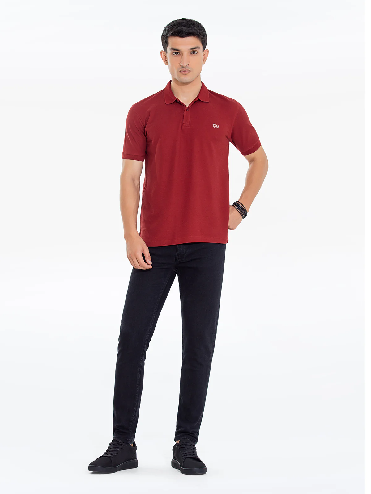 Men's Maroon Polo Shirt - EMTPS24-033 - Image 2