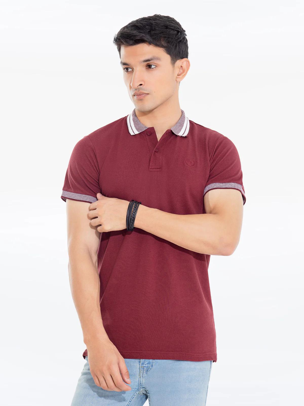 Men's Maroon Polo Shirt - EMTPS24-068 - Image 2