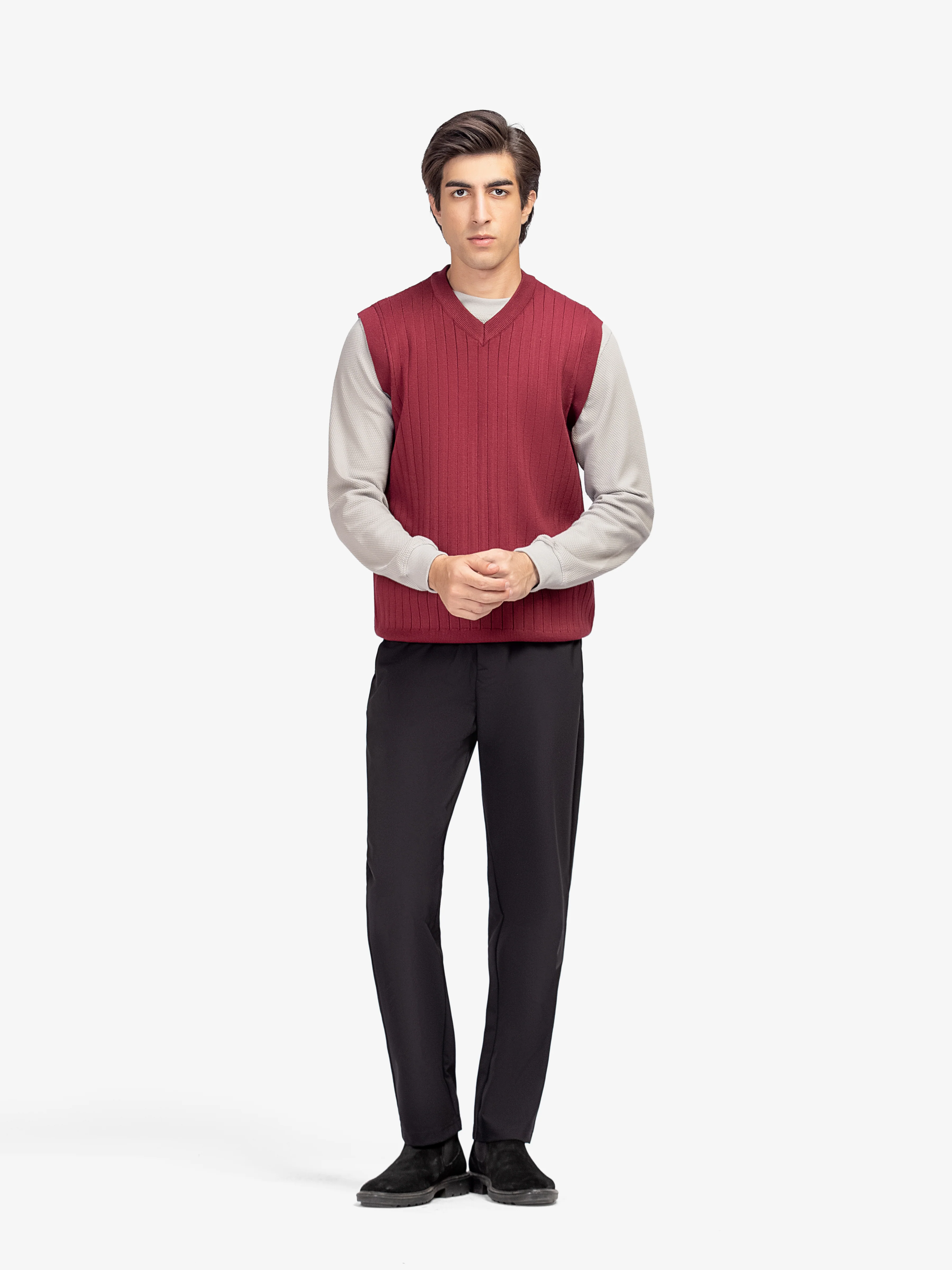 Men's Maroon Sweater - EMTSWT5-023 - Image 2