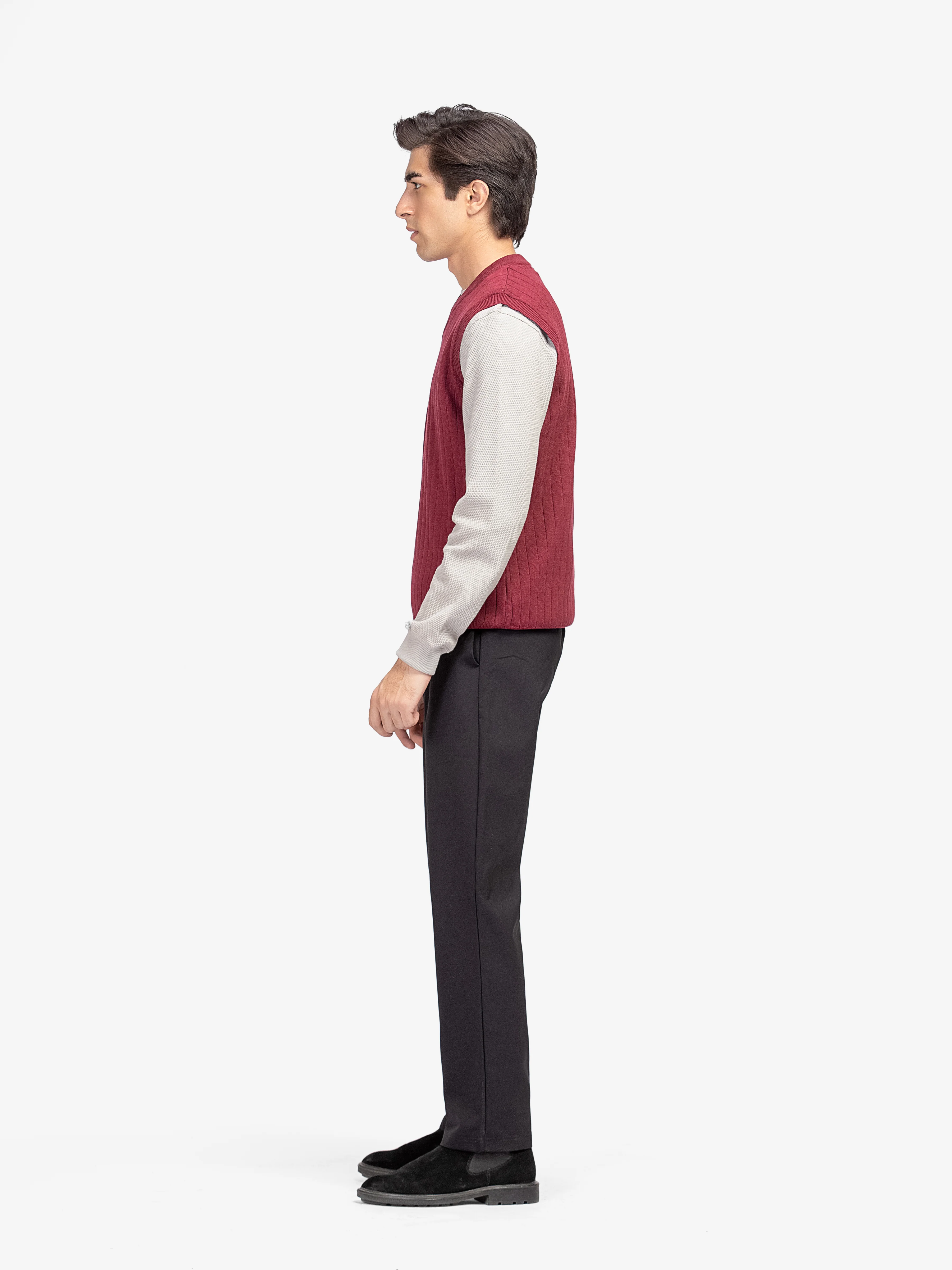 Men's Maroon Sweater - EMTSWT5-023 - Image 3
