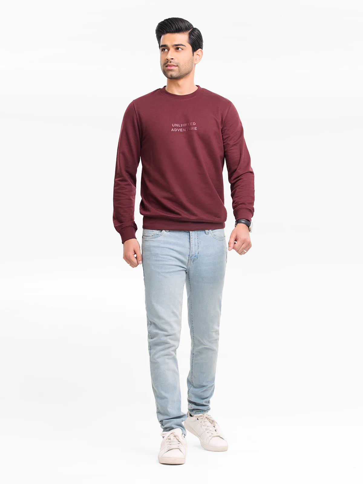 Men's Maroon Sweatshirt - EMTSS23-010