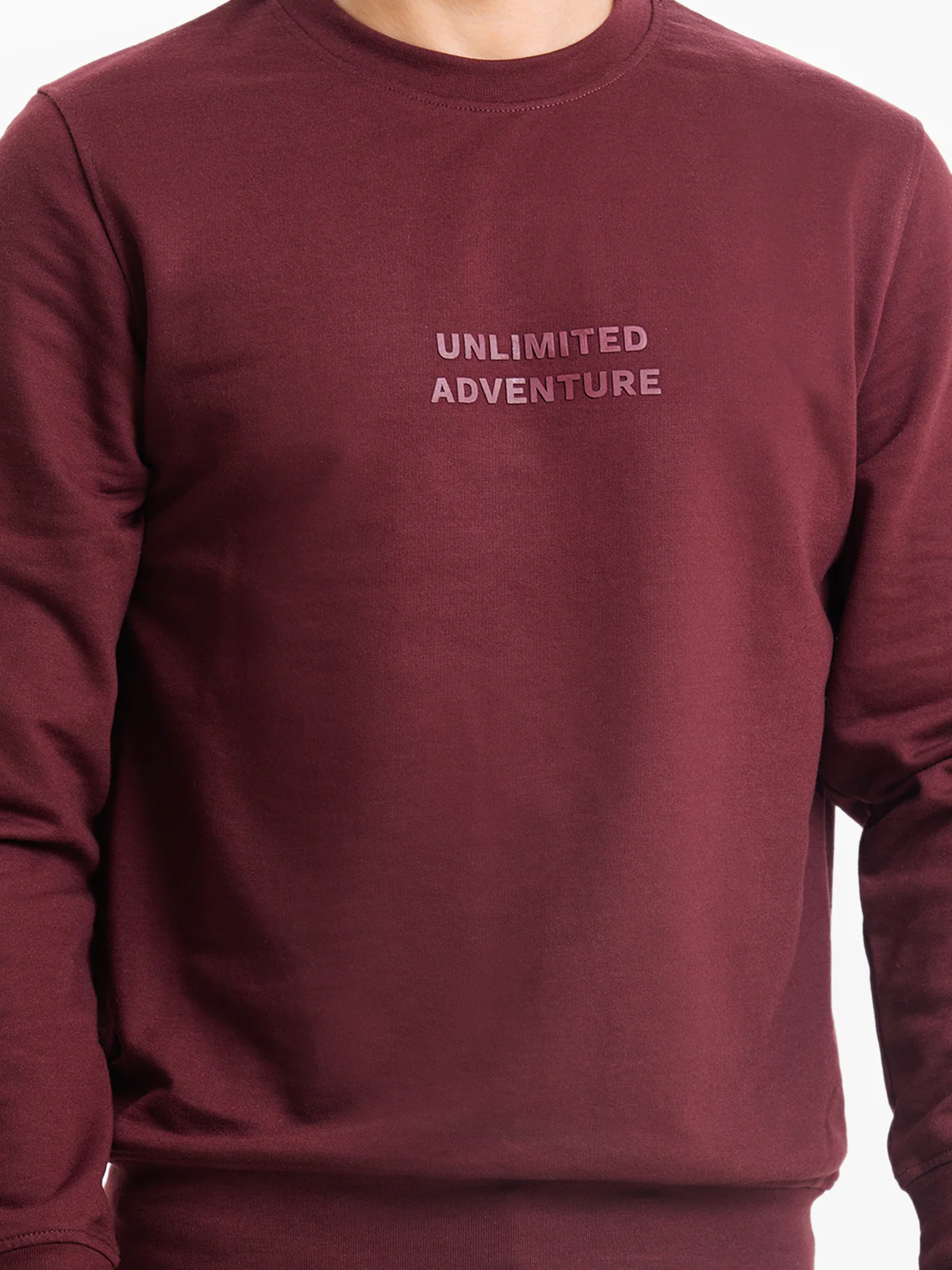 Men's Maroon Sweatshirt - EMTSS23-010 - Image 4