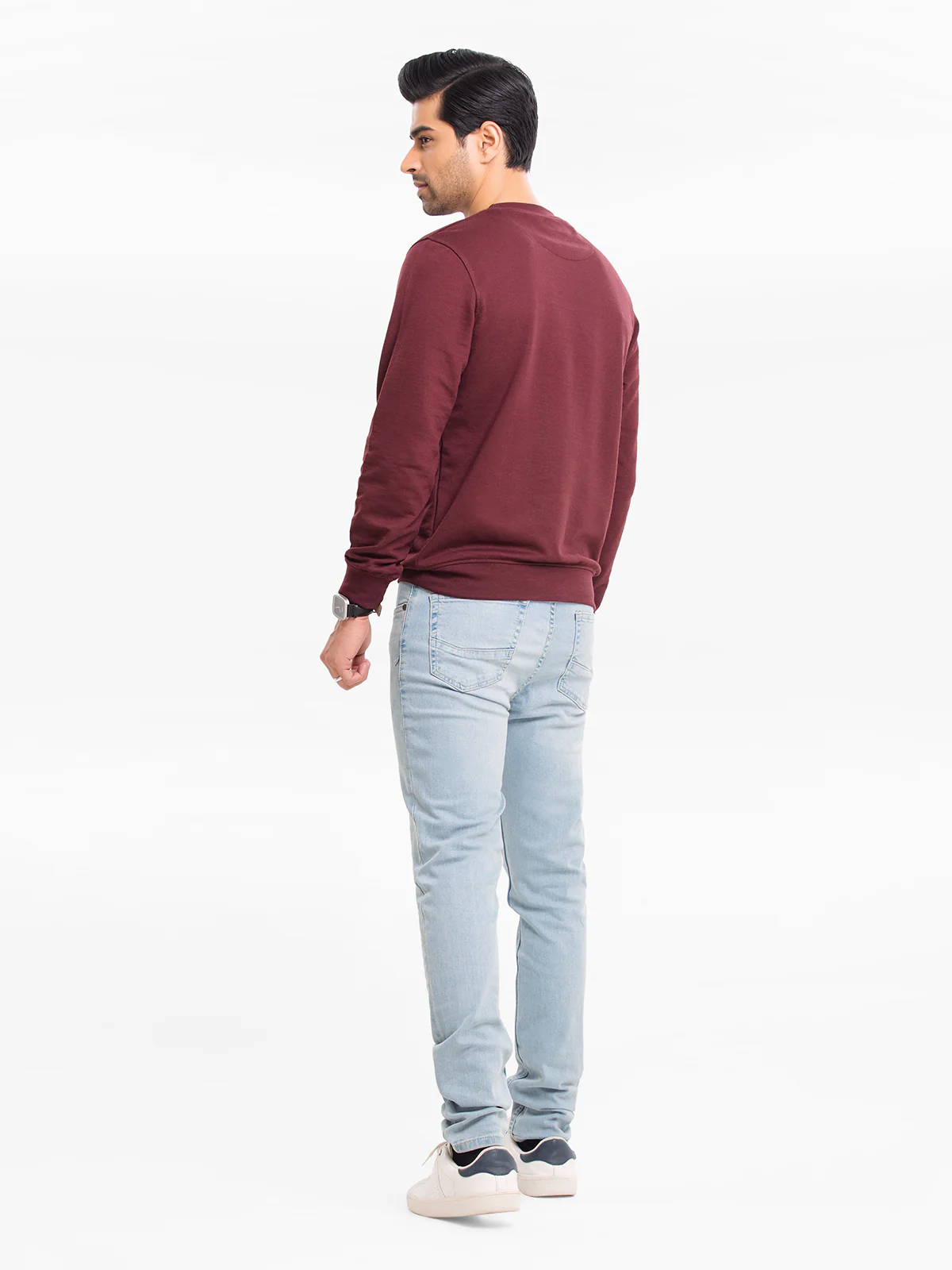 Men's Maroon Sweatshirt - EMTSS23-010 - Image 5