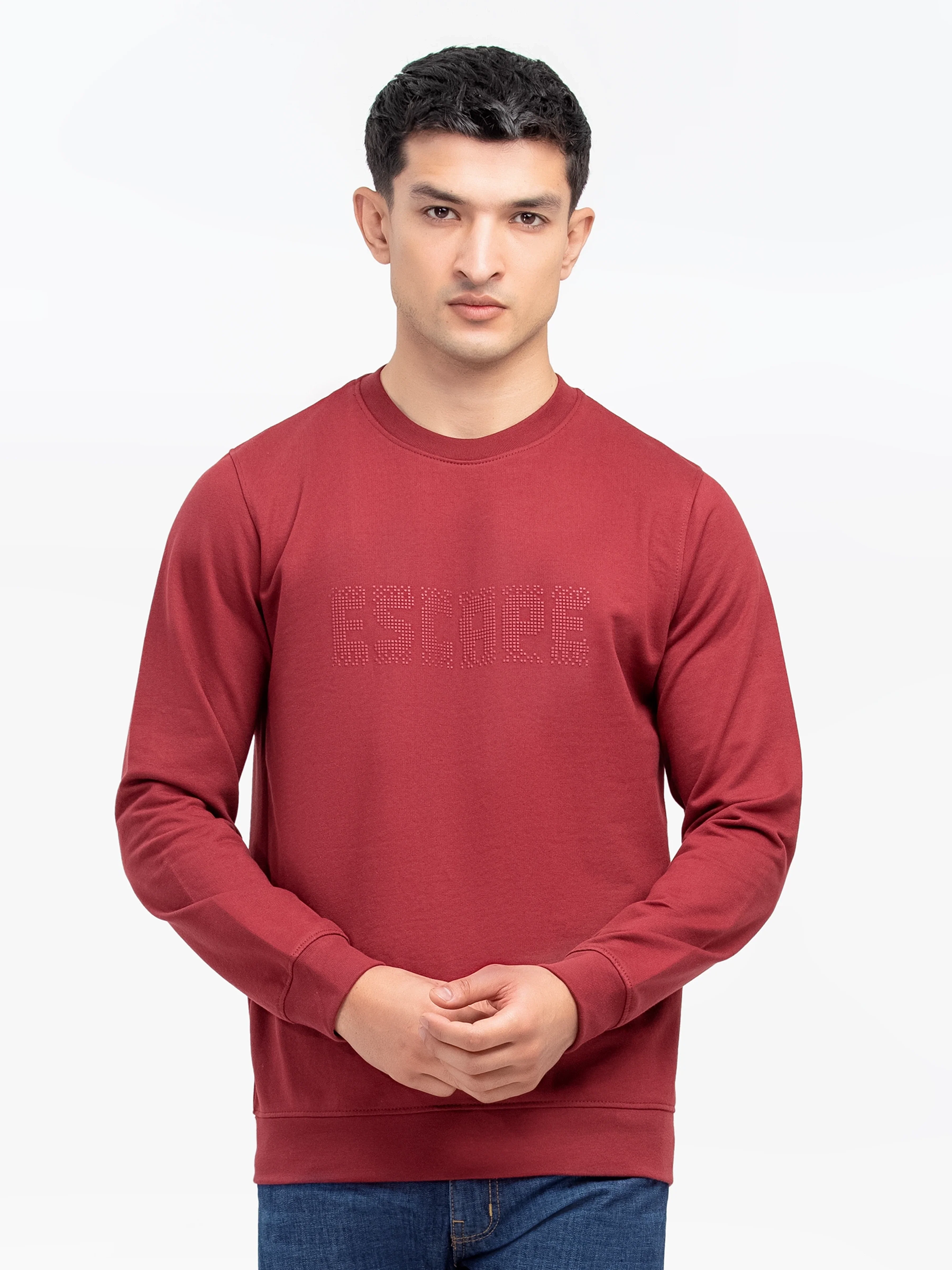 Men's Maroon Sweatshirt - EMTSS24-002 - Image 2