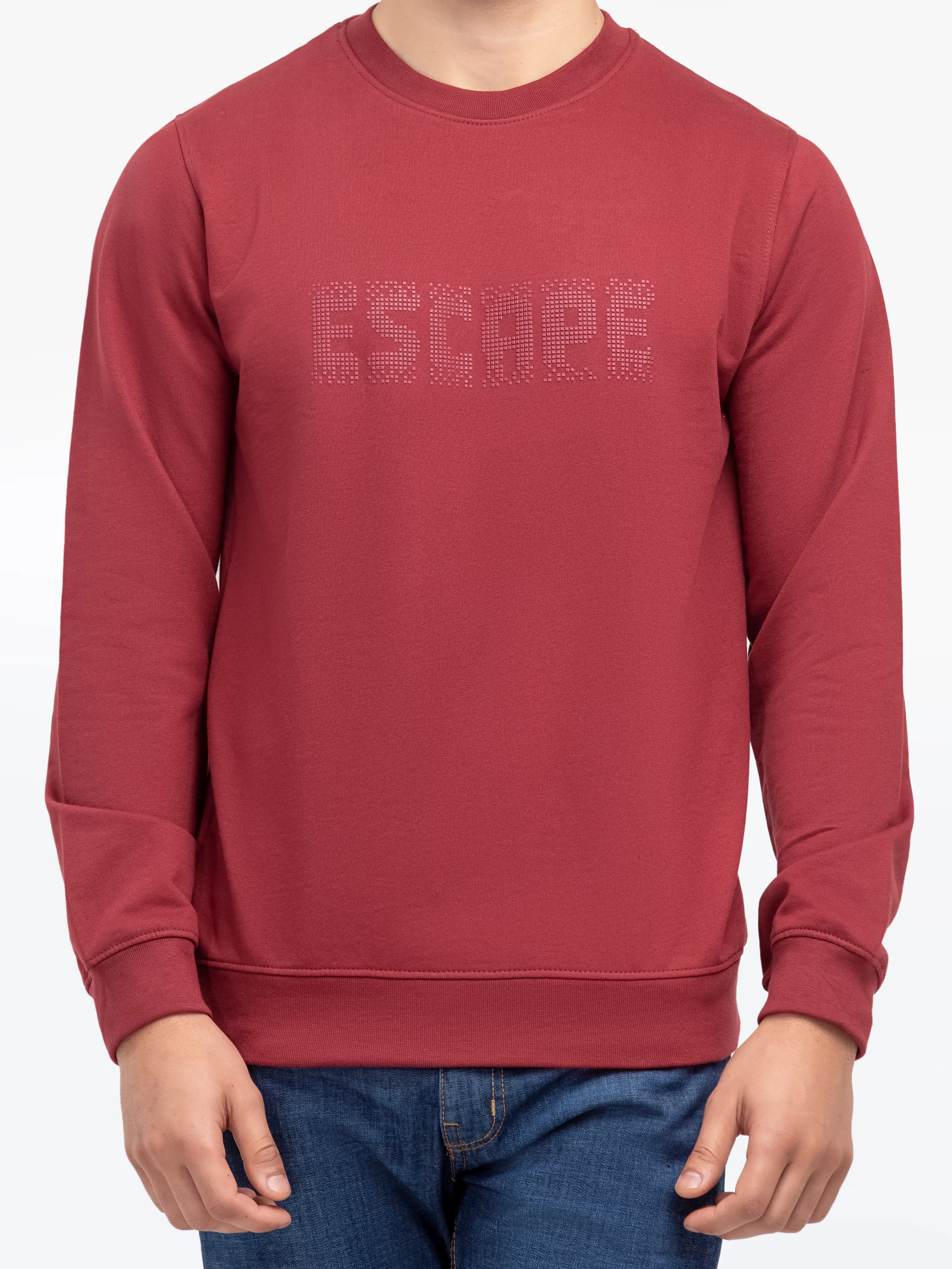 Men's Maroon Sweatshirt - EMTSS24-002 - Image 4