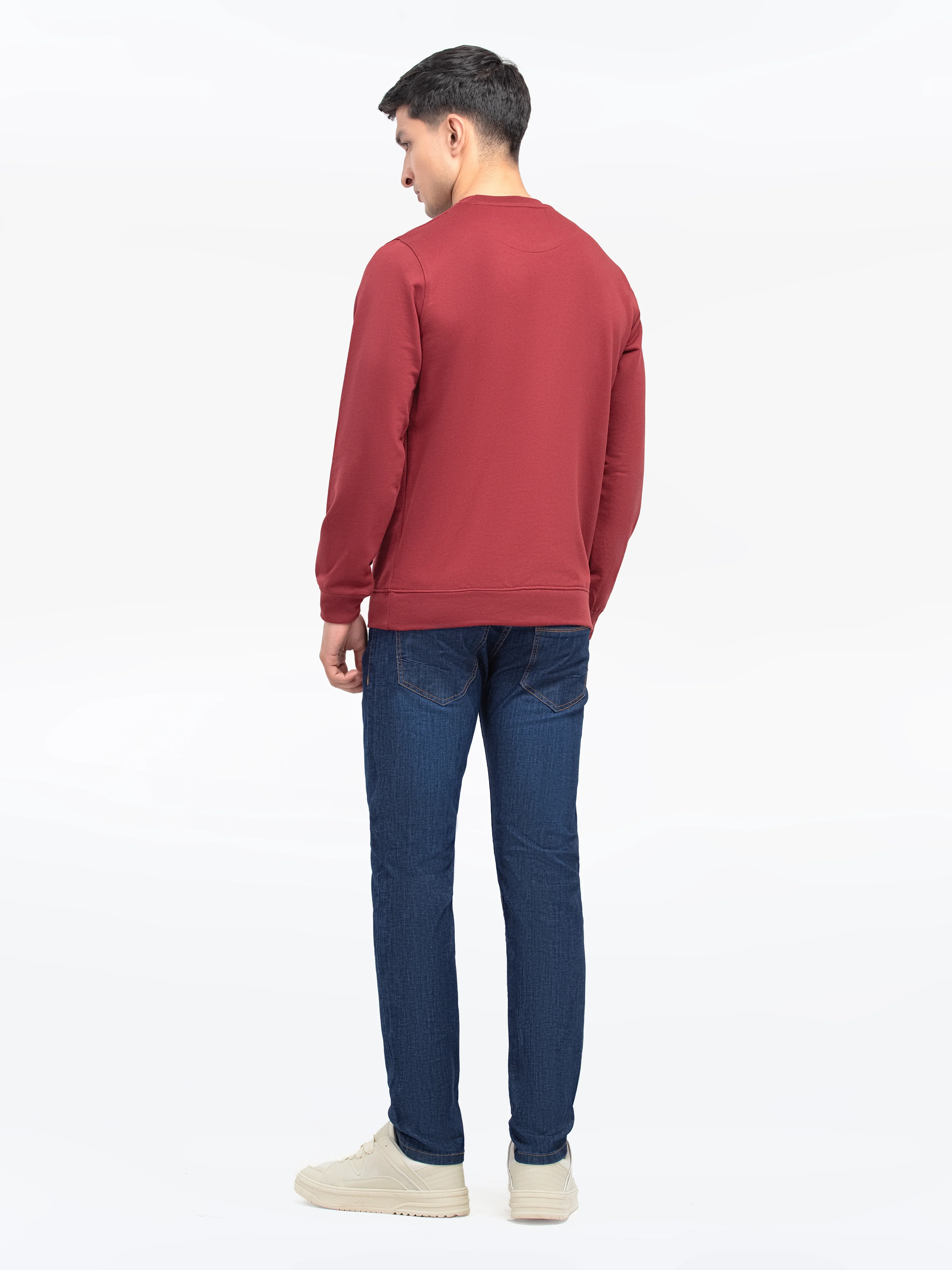 Men's Maroon Sweatshirt - EMTSS24-002 - Image 6