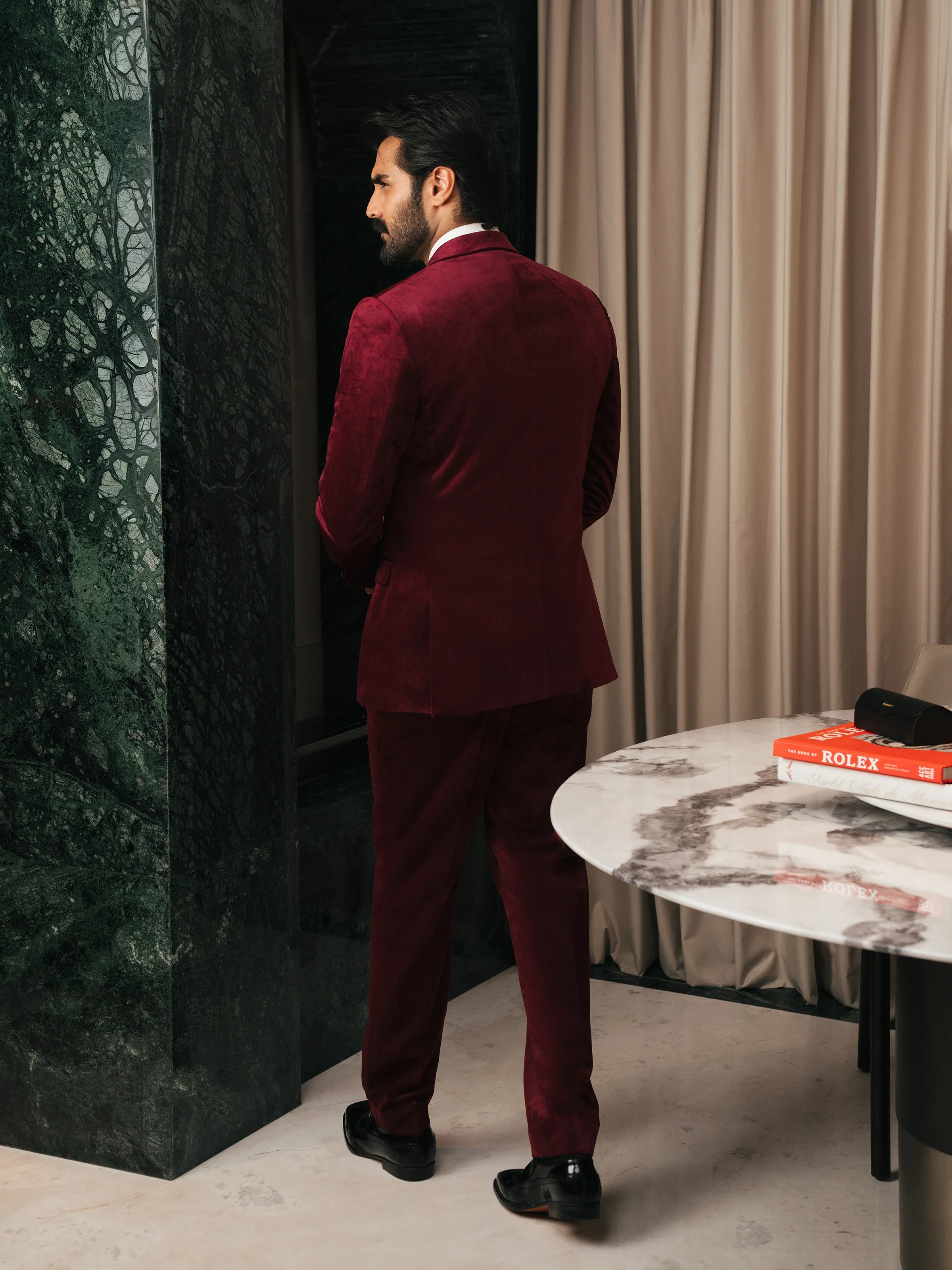 Peak Lapel Collar Tuxedo Suit - ECMTCPT5-1002 - Image 6
