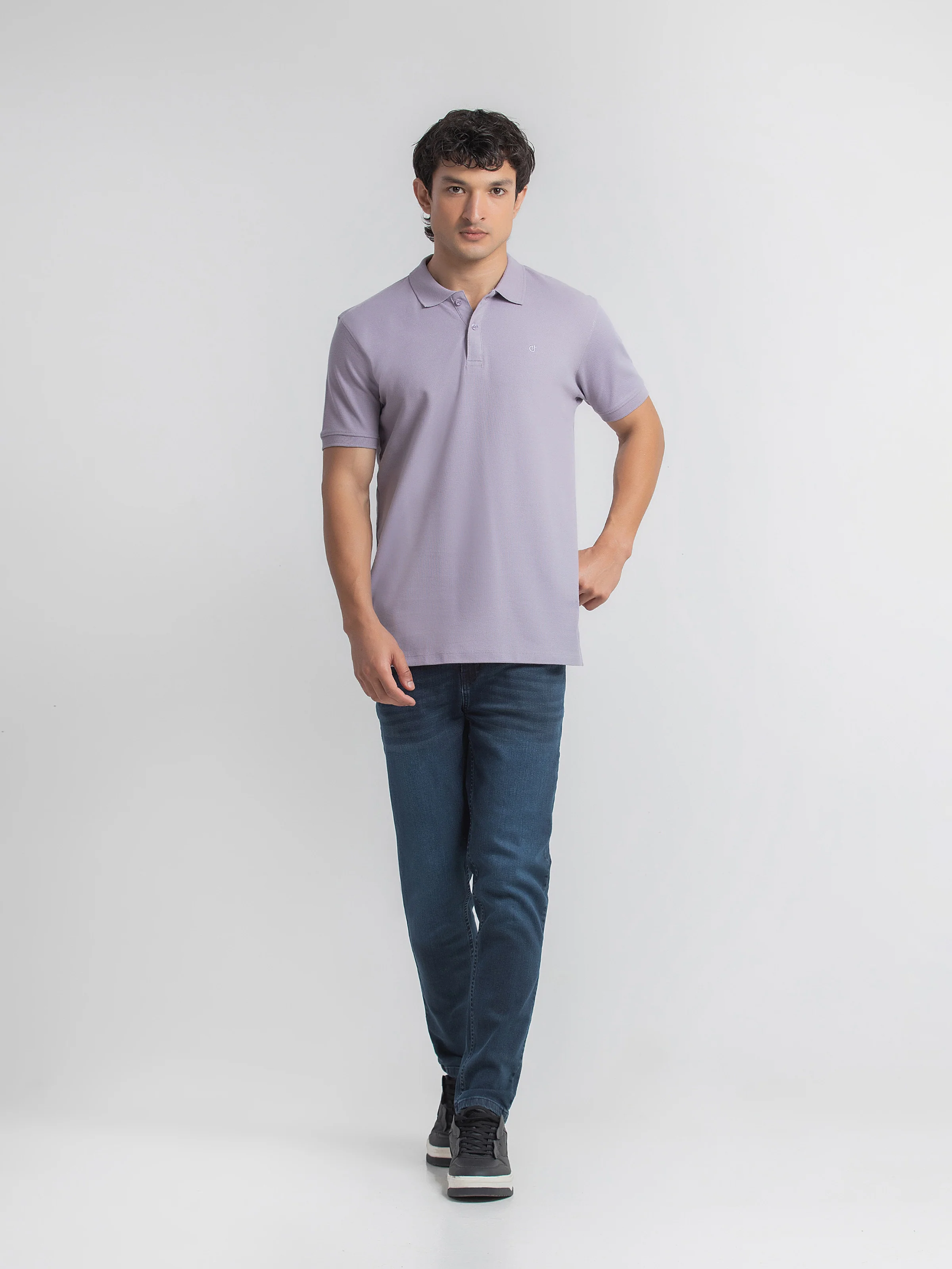 Men's Mauve Polo Shirt - EMTPS6-007 - Image 2