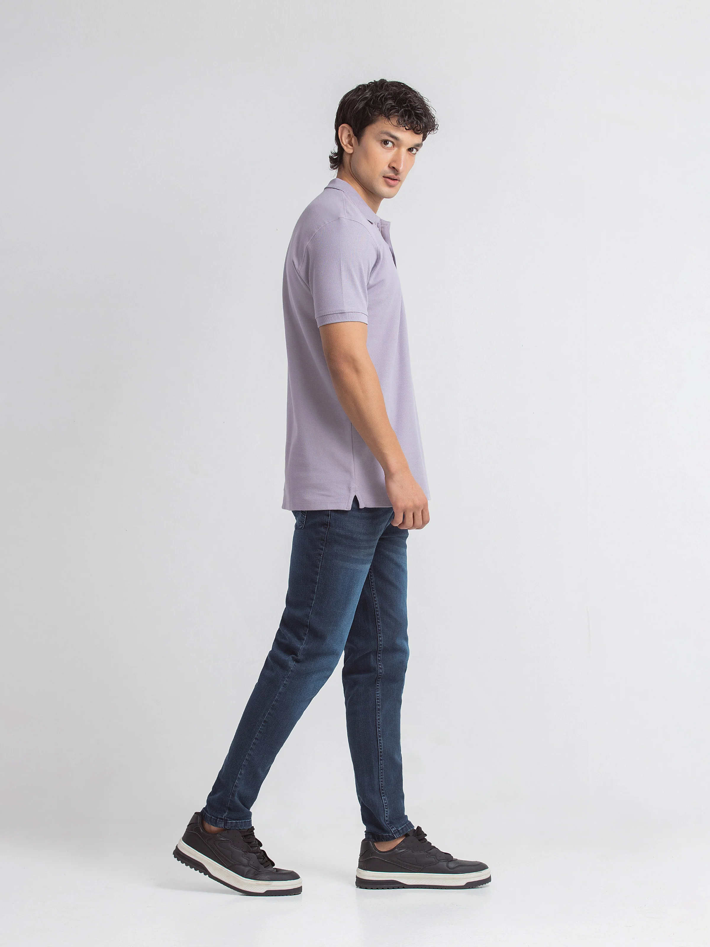 Men's Mauve Polo Shirt - EMTPS6-007 - Image 4