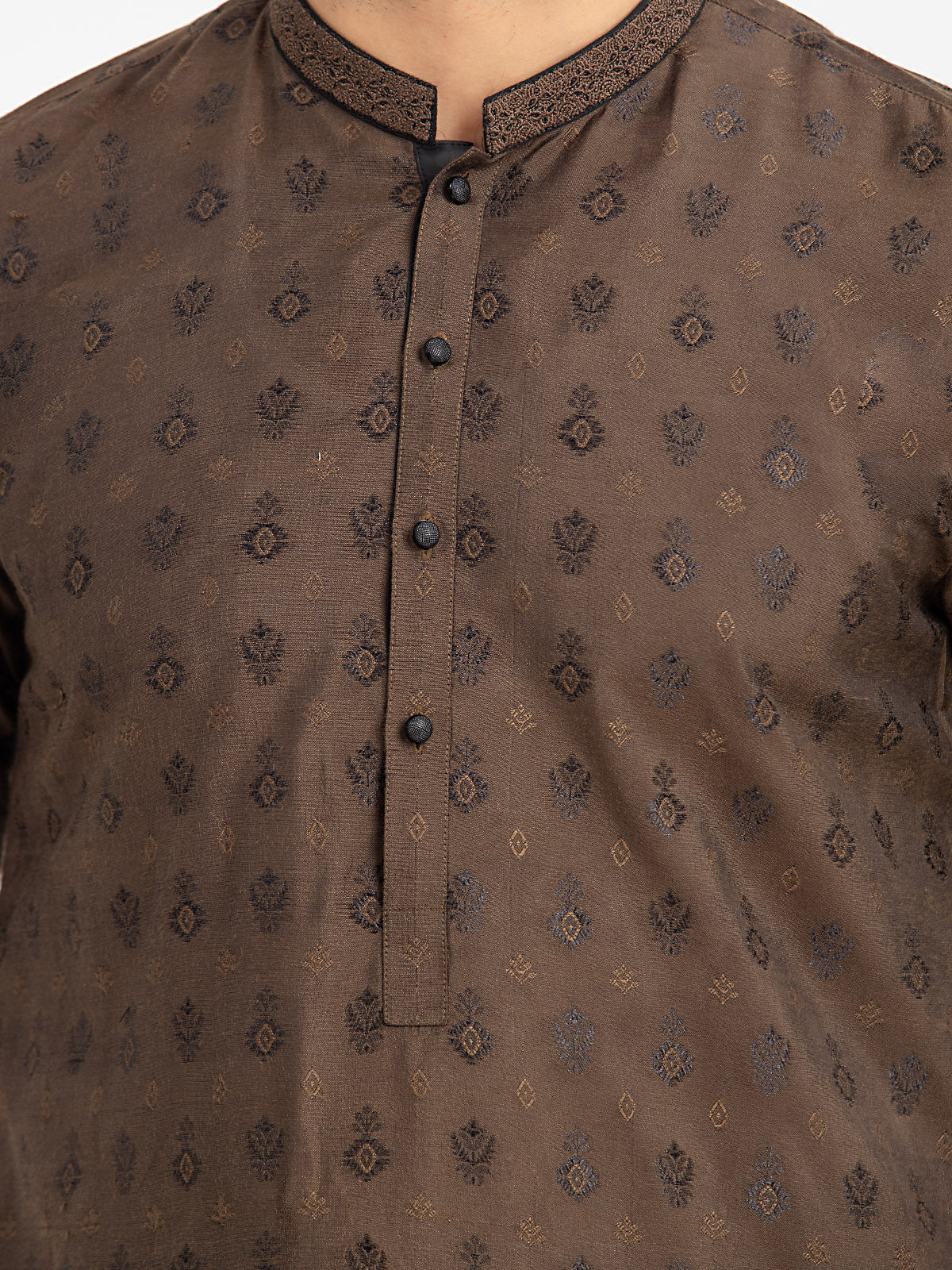 Men's Mehndi Kurta - EMTKC24-122 - Image 3